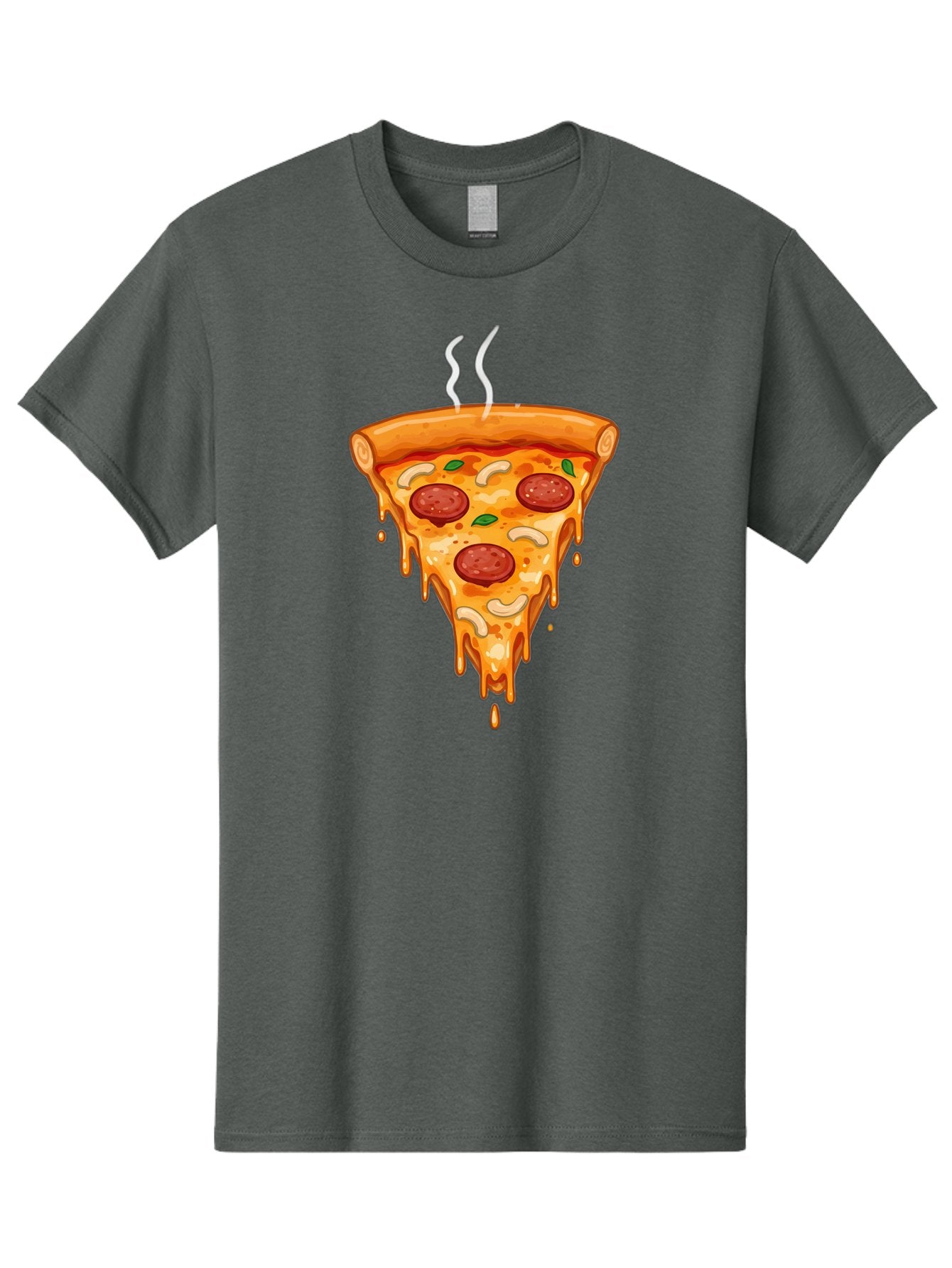 Pepperoni-Pizza-Slice-18 Men'S Graphic Tee, 100% Cotton, Comfortable Casual Summer Wear, Machine Washable, Cheesy Pizza Slice, Pepperoni Pizza, Melted Cheese, Hot Pizza, Fresh Basil, Pepperoni Slices, Steaming Pizza, Tasty Topping, Pizza Lover Bac228 11