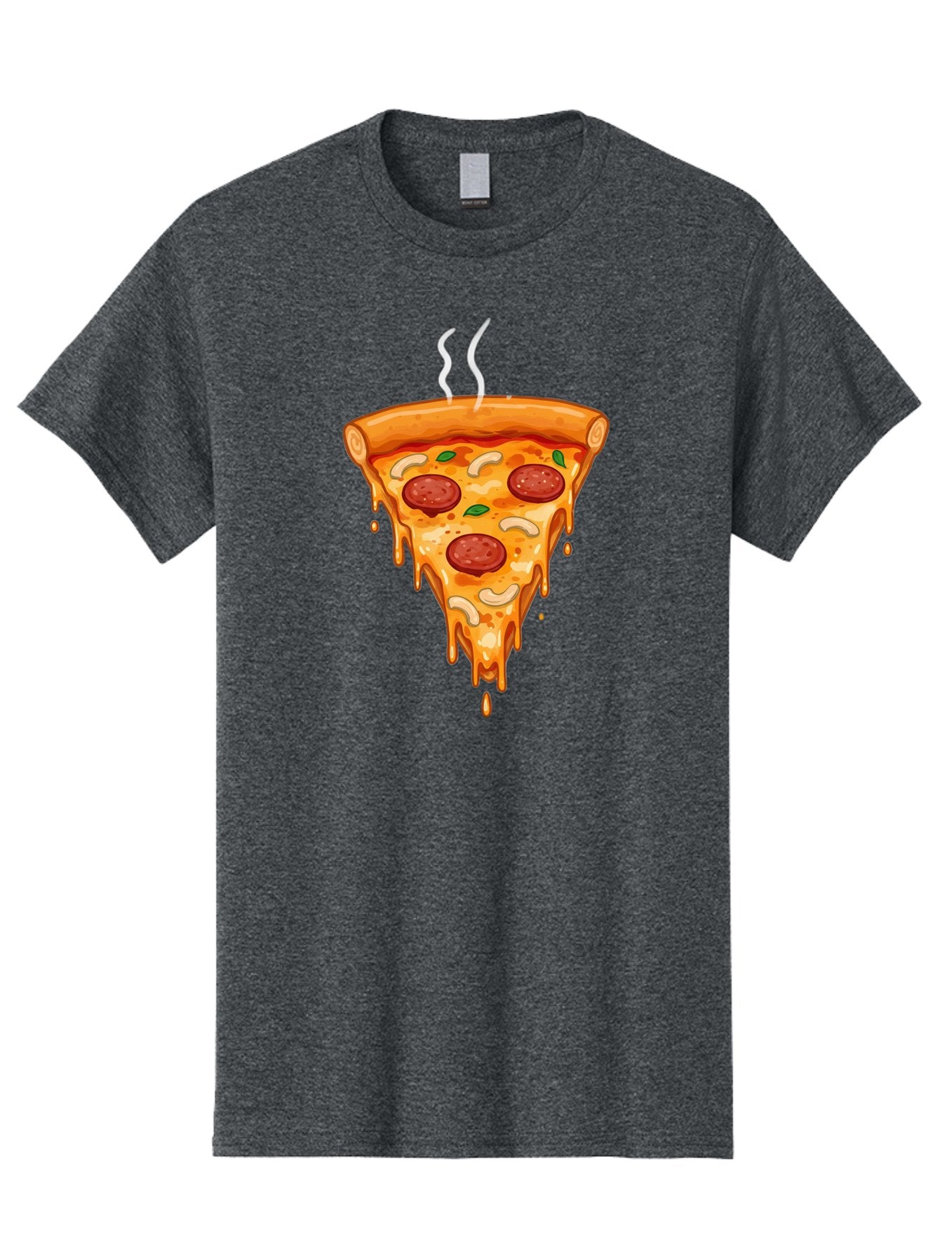 Pepperoni-Pizza-Slice-18 Men'S Graphic Tee, 100% Cotton, Comfortable Casual Summer Wear, Machine Washable, Cheesy Pizza Slice, Pepperoni Pizza, Melted Cheese, Hot Pizza, Fresh Basil, Pepperoni Slices, Steaming Pizza, Tasty Topping, Pizza Lover Bac228 6