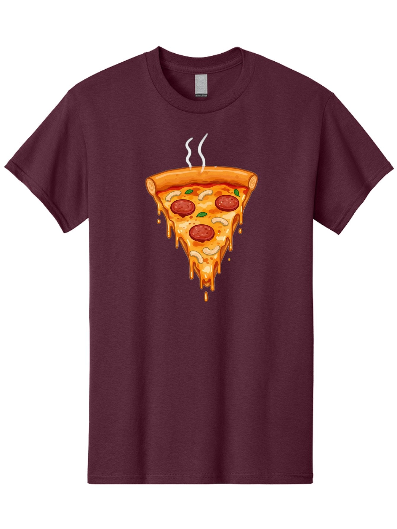 Pepperoni-Pizza-Slice-18 Men'S Graphic Tee, 100% Cotton, Comfortable Casual Summer Wear, Machine Washable, Cheesy Pizza Slice, Pepperoni Pizza, Melted Cheese, Hot Pizza, Fresh Basil, Pepperoni Slices, Steaming Pizza, Tasty Topping, Pizza Lover Bac228