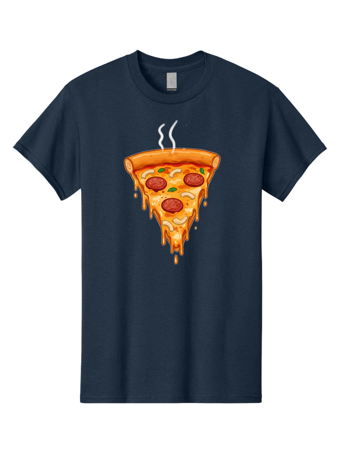 Pepperoni-Pizza-Slice-18 Men'S Graphic Tee, 100% Cotton, Comfortable Casual Summer Wear, Machine Washable, Cheesy Pizza Slice, Pepperoni Pizza, Melted Cheese, Hot Pizza, Fresh Basil, Pepperoni Slices, Steaming Pizza, Tasty Topping, Pizza Lover Bac228 8