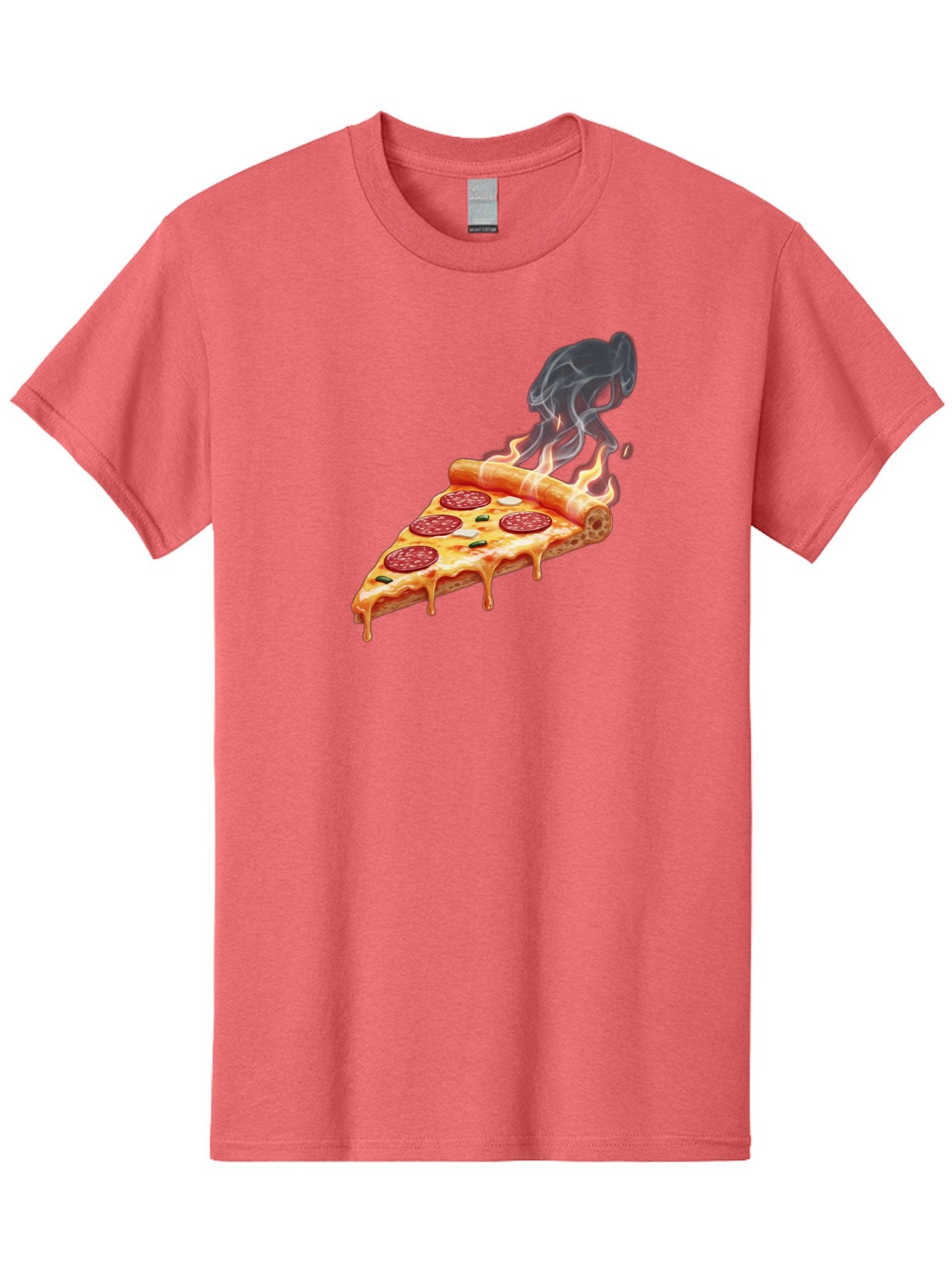 Pepperoni-Pizza-Slice-19 Men'S Graphic Tee, 100% Cotton, Comfortable Casual Summer Wear, Machine Washable, Pepperoni Pizza, Melting Cheese, Fresh Basil, Hot Pizza, Savory Flavors, Italian Cuisine, Pizza Slice, Food Illustration, Pepperoni, Bac229