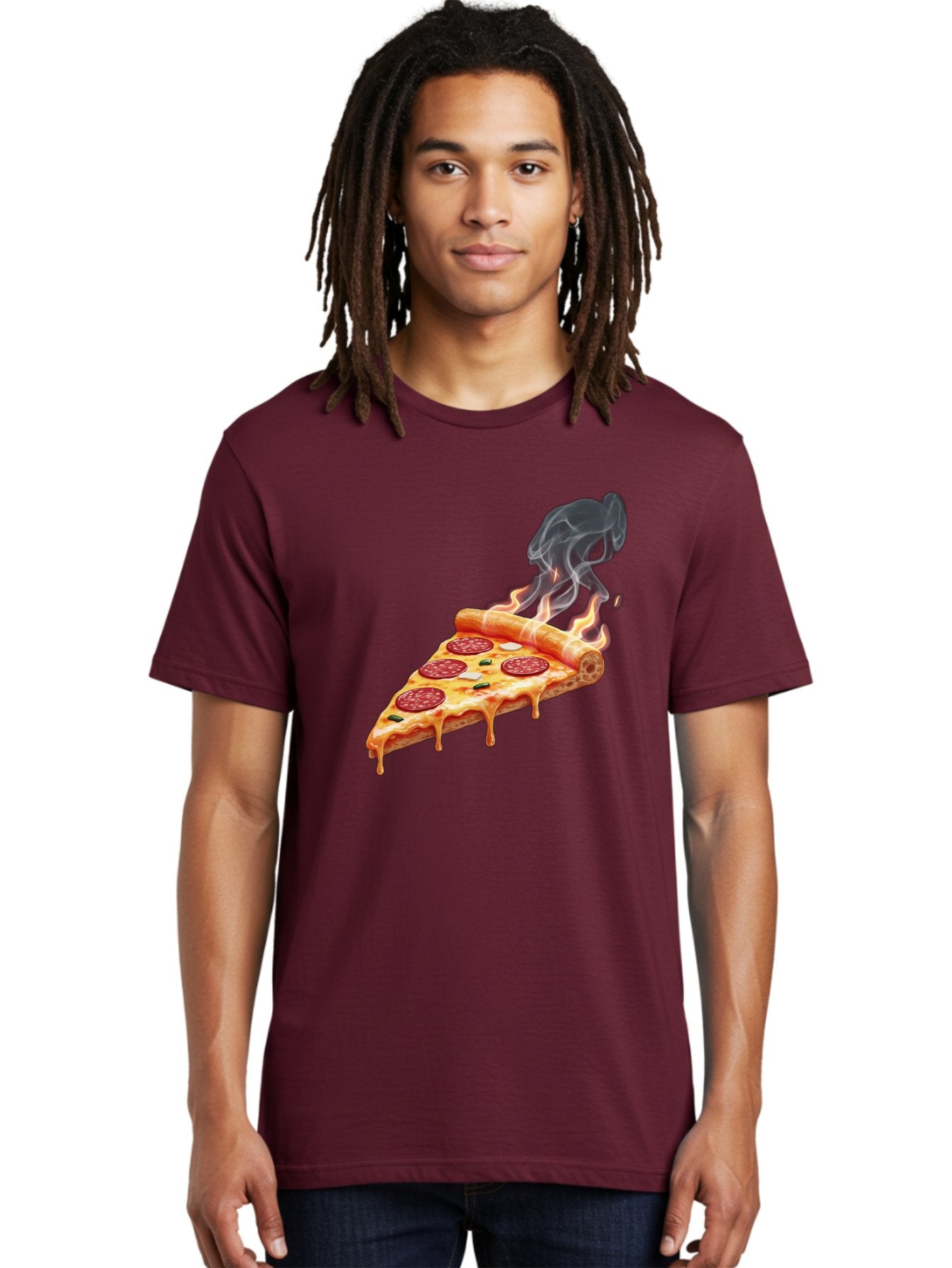 Pepperoni-Pizza-Slice-19 Men'S Graphic Tee, 100% Cotton, Comfortable Casual Summer Wear, Machine Washable, Pepperoni Pizza, Melting Cheese, Fresh Basil, Hot Pizza, Savory Flavors, Italian Cuisine, Pizza Slice, Food Illustration, Pepperoni, Bac229 27