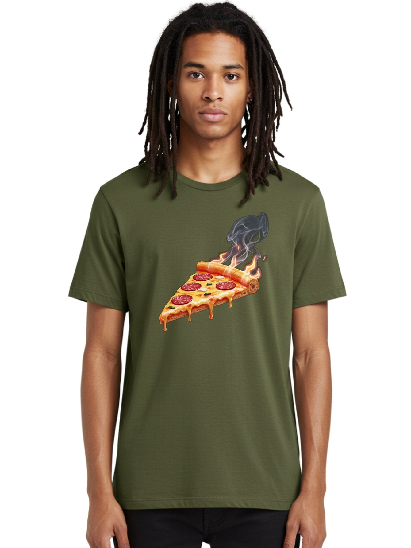 Pepperoni-Pizza-Slice-19 Men'S Graphic Tee, 100% Cotton, Comfortable Casual Summer Wear, Machine Washable, Pepperoni Pizza, Melting Cheese, Fresh Basil, Hot Pizza, Savory Flavors, Italian Cuisine, Pizza Slice, Food Illustration, Pepperoni, Bac229 21