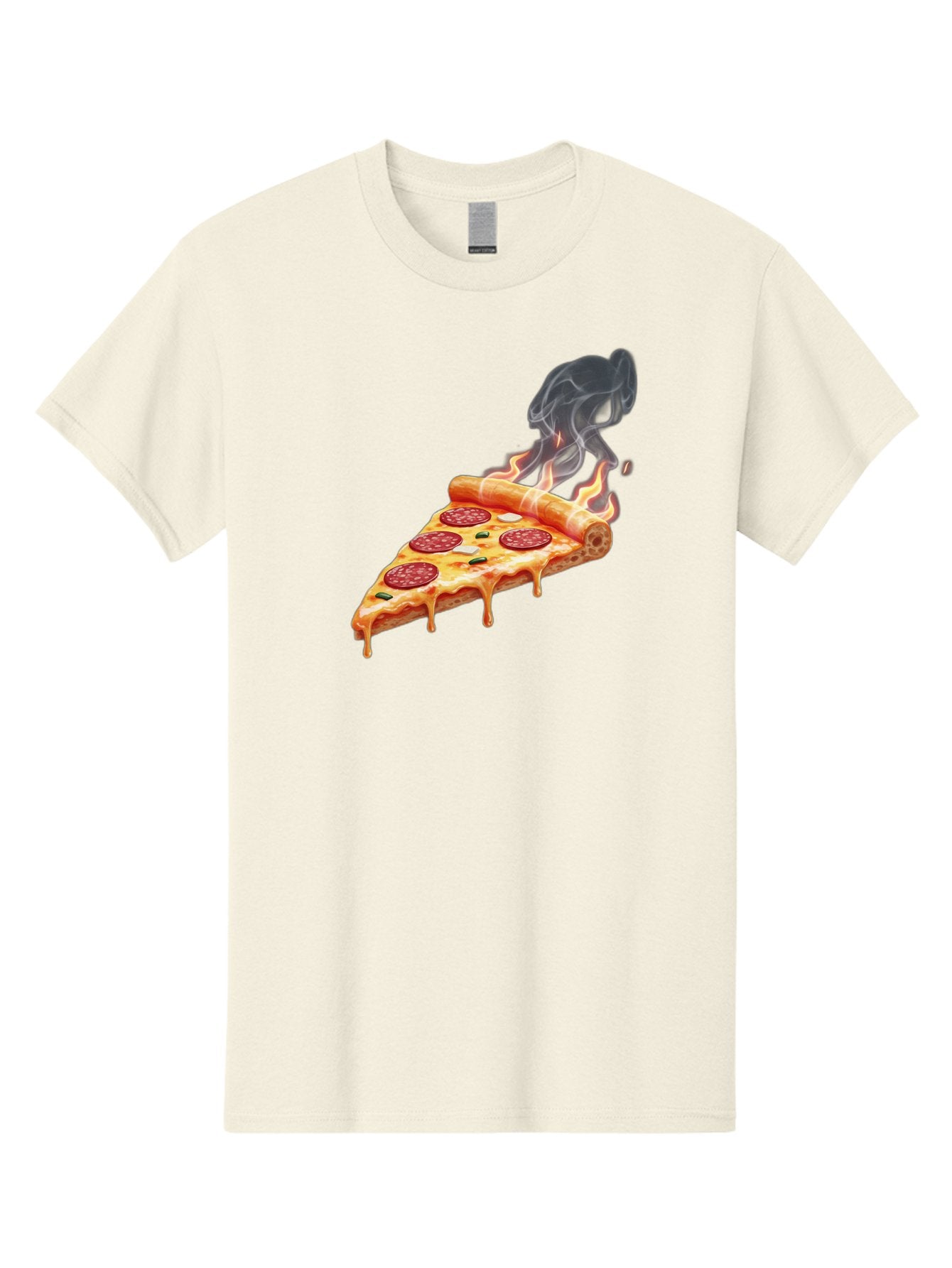 Pepperoni-Pizza-Slice-19 Men'S Graphic Tee, 100% Cotton, Comfortable Casual Summer Wear, Machine Washable, Pepperoni Pizza, Melting Cheese, Fresh Basil, Hot Pizza, Savory Flavors, Italian Cuisine, Pizza Slice, Food Illustration, Pepperoni, Bac229 4