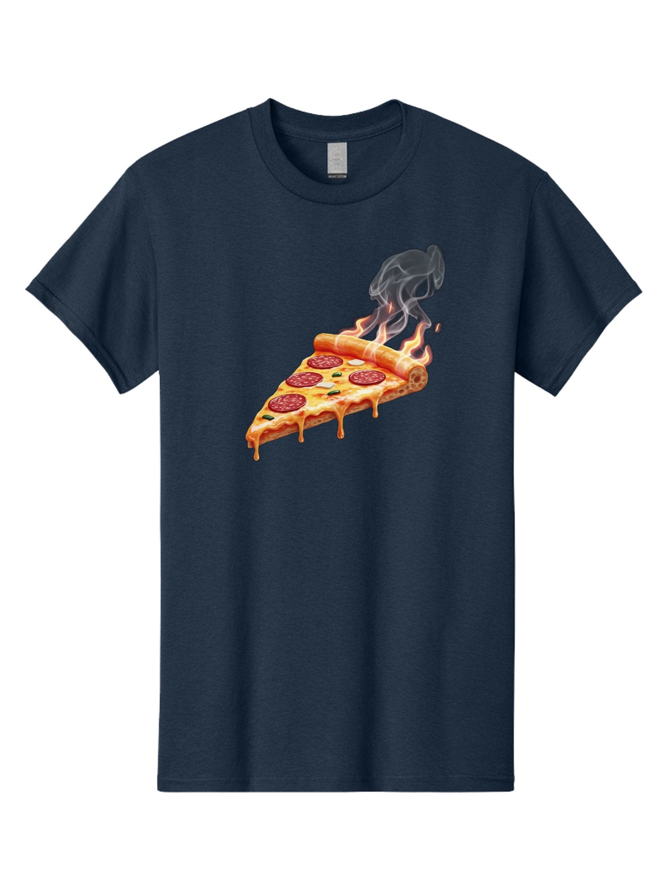 Pepperoni-Pizza-Slice-19 Men'S Graphic Tee, 100% Cotton, Comfortable Casual Summer Wear, Machine Washable, Pepperoni Pizza, Melting Cheese, Fresh Basil, Hot Pizza, Savory Flavors, Italian Cuisine, Pizza Slice, Food Illustration, Pepperoni, Bac229 9