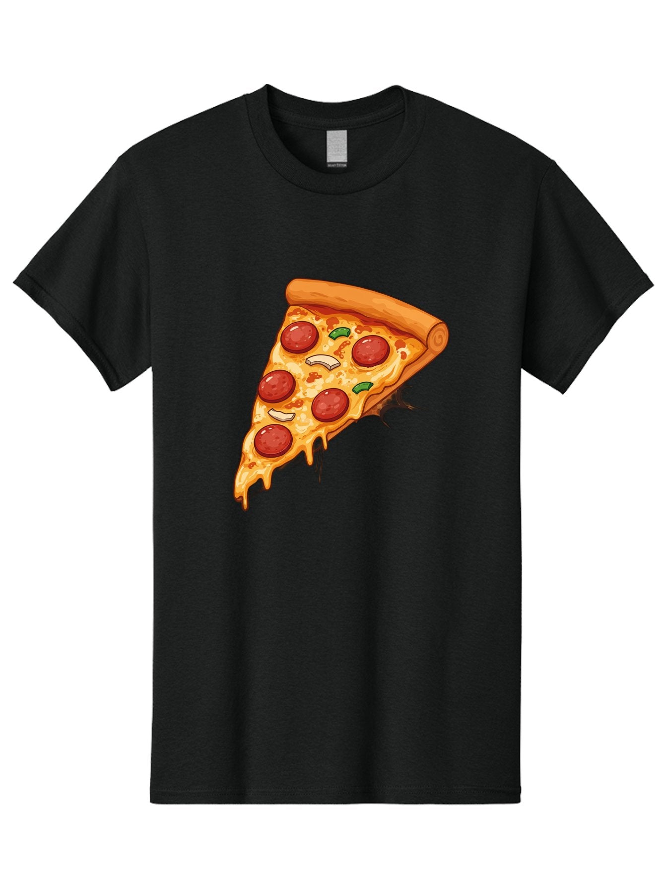 Pepperoni-Pizza-Slice-21 Men'S Graphic Tee, 100% Cotton, Comfortable Casual Summer Wear, Machine Washable, Pepperoni Pizza Slice, Cheesy Goodness, Savory Toppings, Melted Mozzarella, Italian Cuisine, Delicious Food, Appetizing Meal, Drooling, Bac232 11