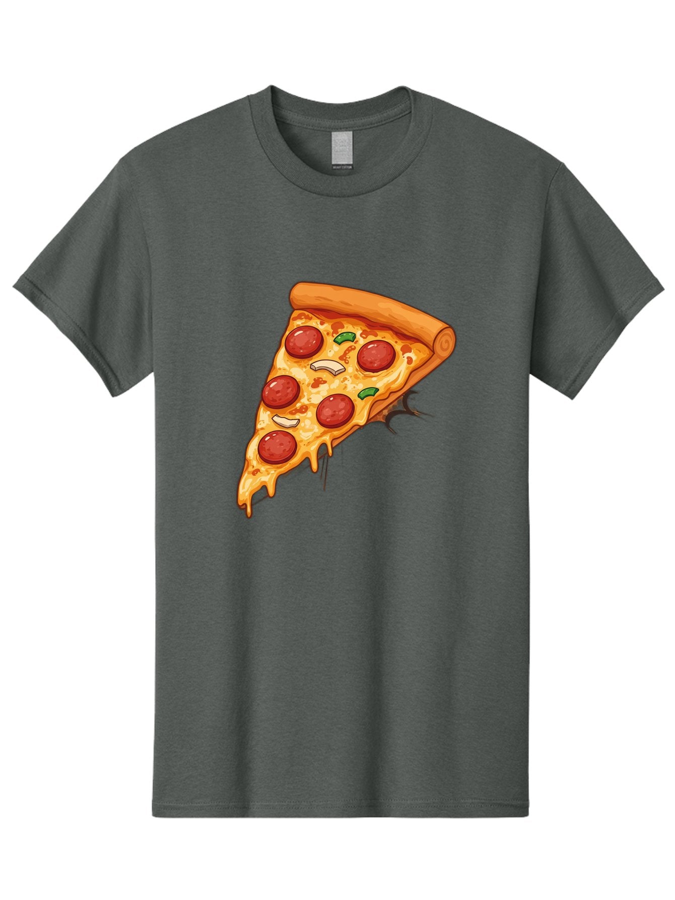 Pepperoni-Pizza-Slice-21 Men'S Graphic Tee, 100% Cotton, Comfortable Casual Summer Wear, Machine Washable, Pepperoni Pizza Slice, Cheesy Goodness, Savory Toppings, Melted Mozzarella, Italian Cuisine, Delicious Food, Appetizing Meal, Drooling, Bac232 15