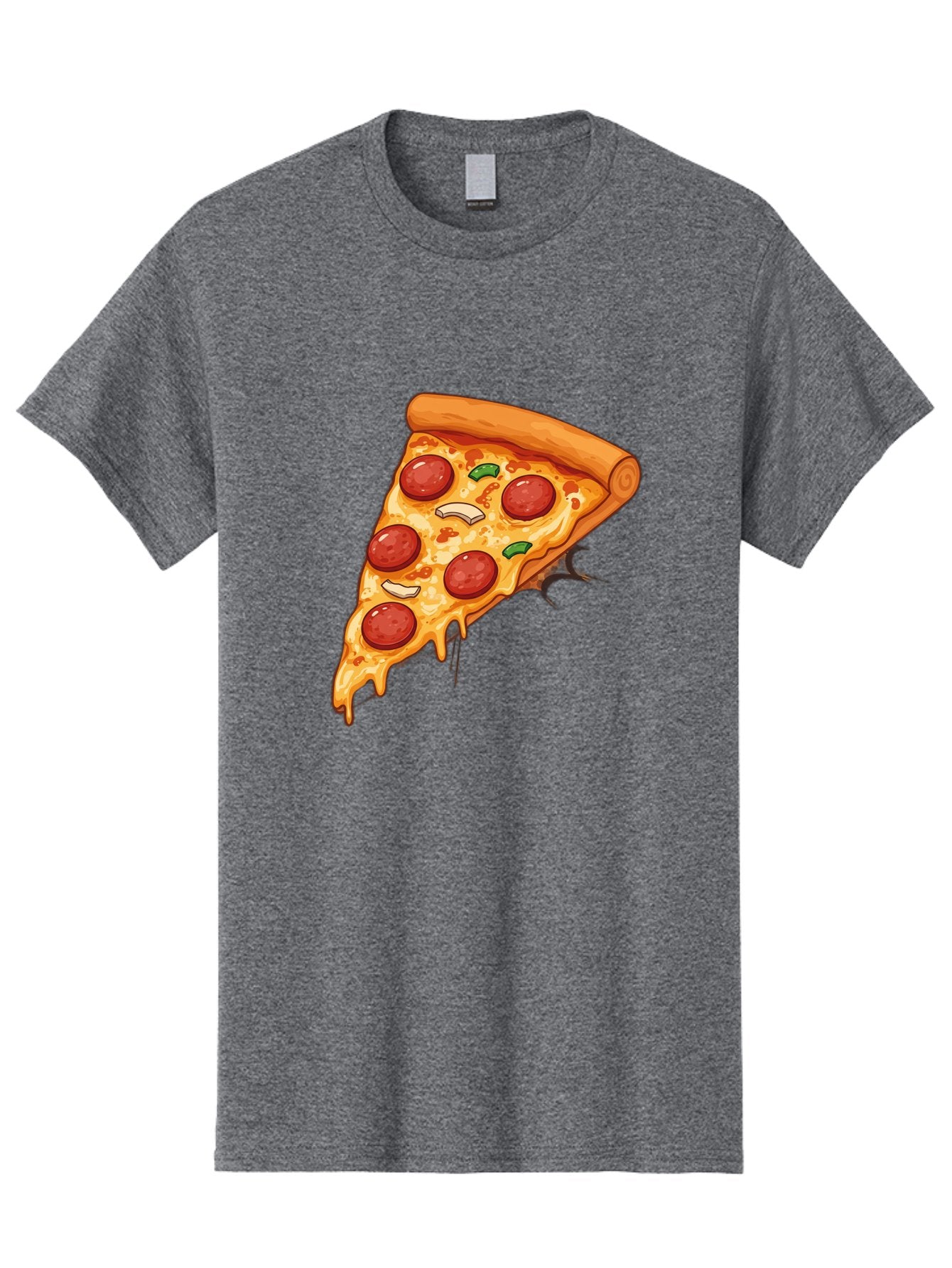Pepperoni-Pizza-Slice-21 Men'S Graphic Tee, 100% Cotton, Comfortable Casual Summer Wear, Machine Washable, Pepperoni Pizza Slice, Cheesy Goodness, Savory Toppings, Melted Mozzarella, Italian Cuisine, Delicious Food, Appetizing Meal, Drooling, Bac232 4