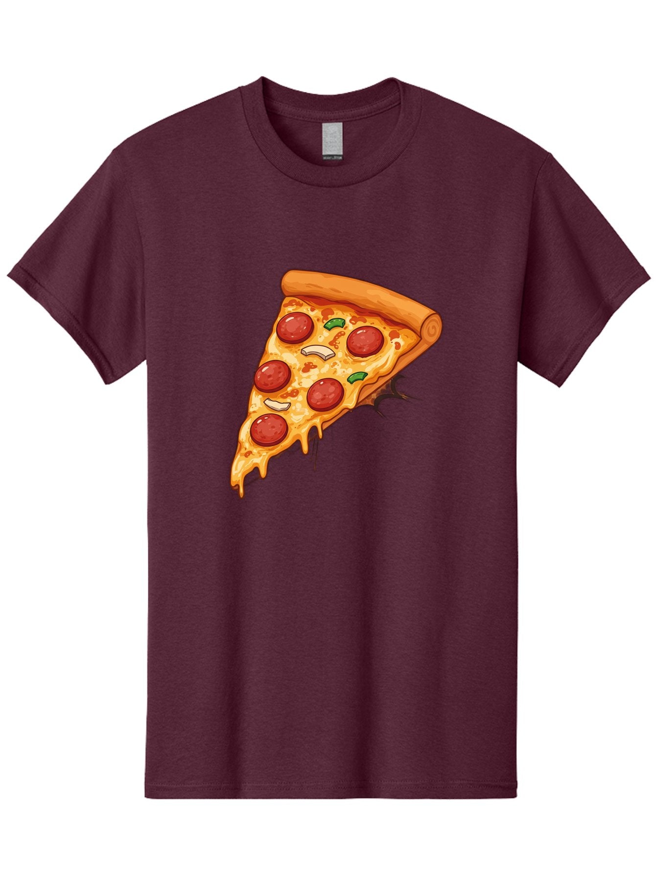 Pepperoni-Pizza-Slice-21 Men'S Graphic Tee, 100% Cotton, Comfortable Casual Summer Wear, Machine Washable, Pepperoni Pizza Slice, Cheesy Goodness, Savory Toppings, Melted Mozzarella, Italian Cuisine, Delicious Food, Appetizing Meal, Drooling, Bac232 9