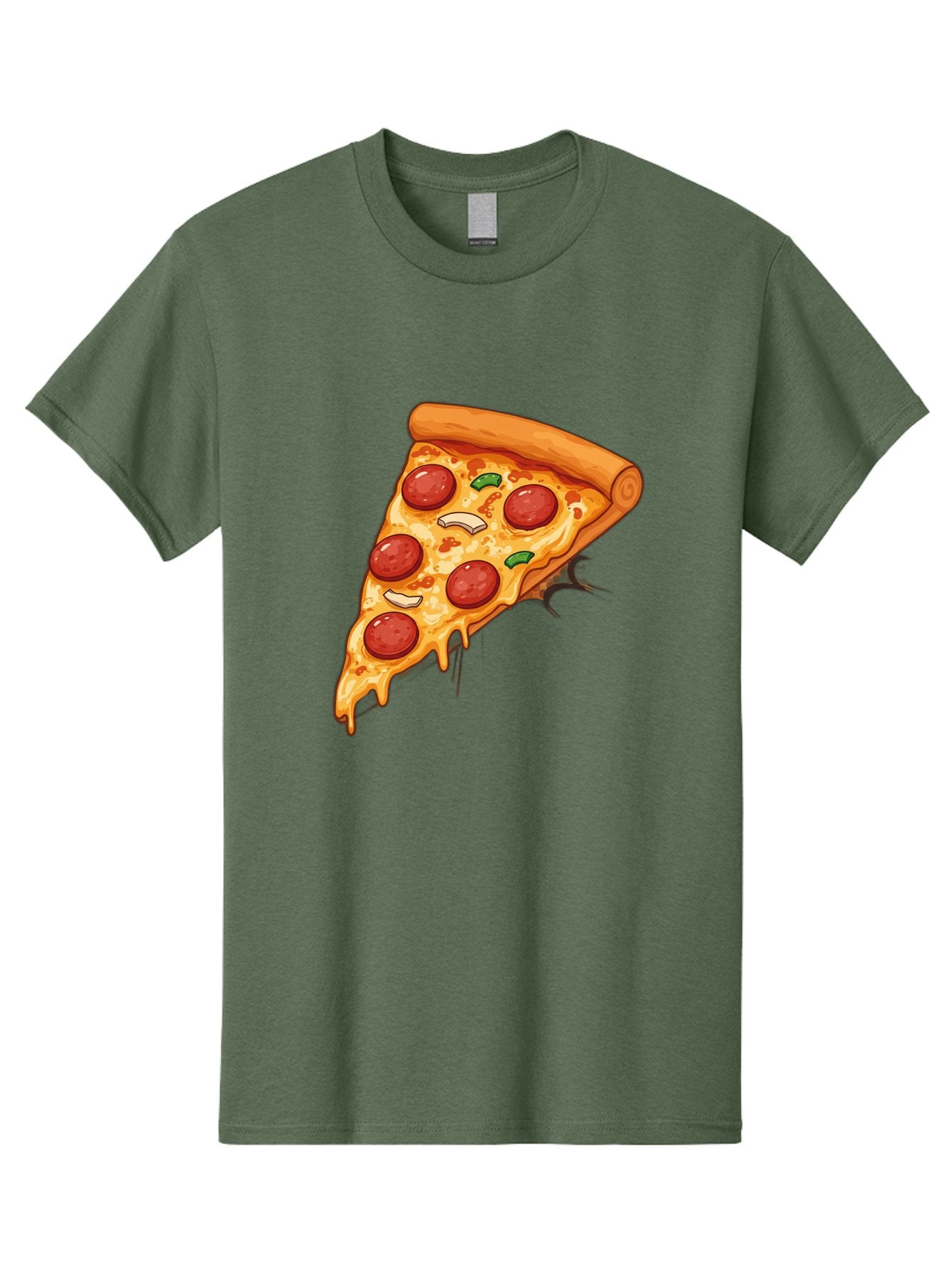 Pepperoni-Pizza-Slice-21 Men'S Graphic Tee, 100% Cotton, Comfortable Casual Summer Wear, Machine Washable, Pepperoni Pizza Slice, Cheesy Goodness, Savory Toppings, Melted Mozzarella, Italian Cuisine, Delicious Food, Appetizing Meal, Drooling, Bac232 13