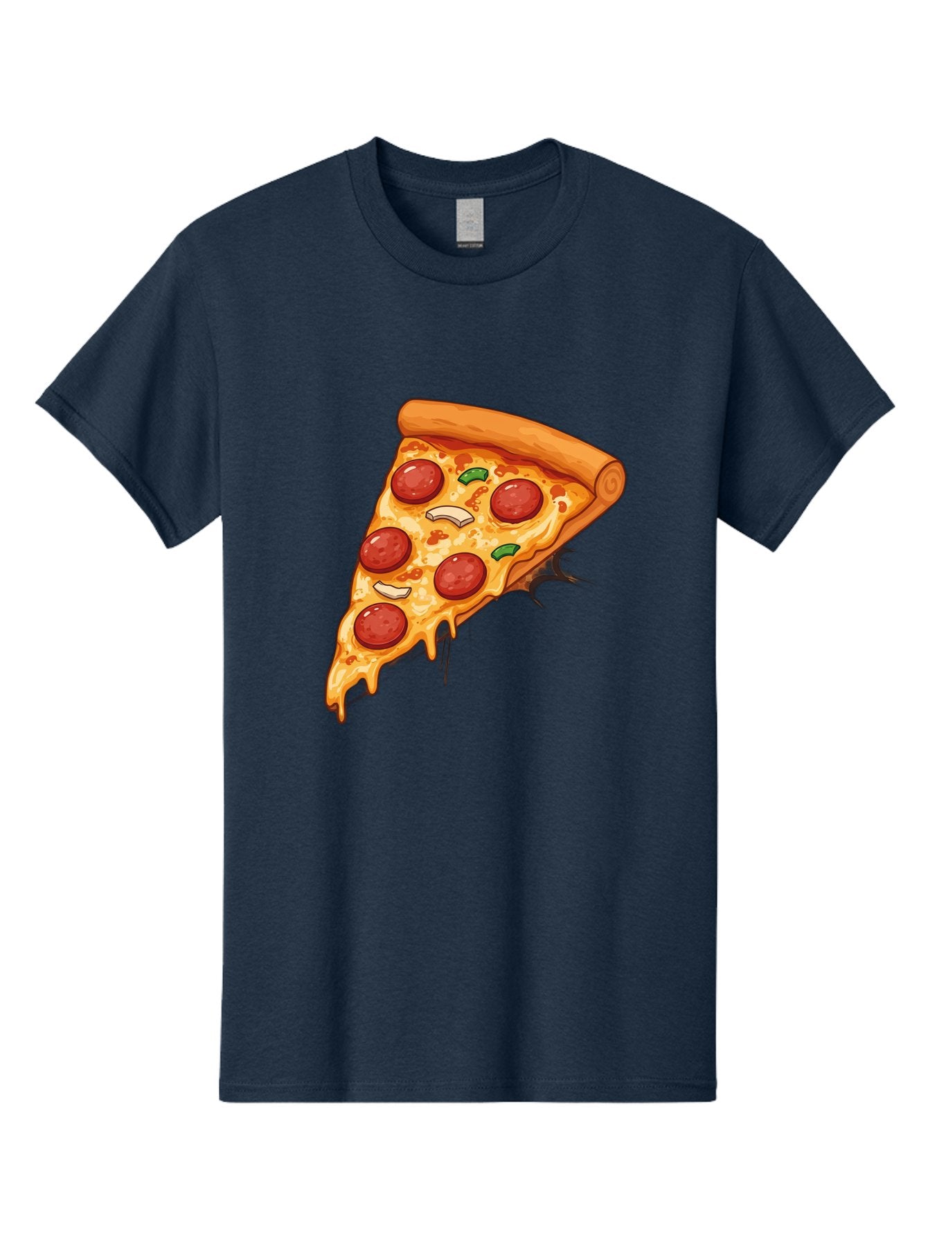 Pepperoni-Pizza-Slice-21 Men'S Graphic Tee, 100% Cotton, Comfortable Casual Summer Wear, Machine Washable, Pepperoni Pizza Slice, Cheesy Goodness, Savory Toppings, Melted Mozzarella, Italian Cuisine, Delicious Food, Appetizing Meal, Drooling, Bac232 12