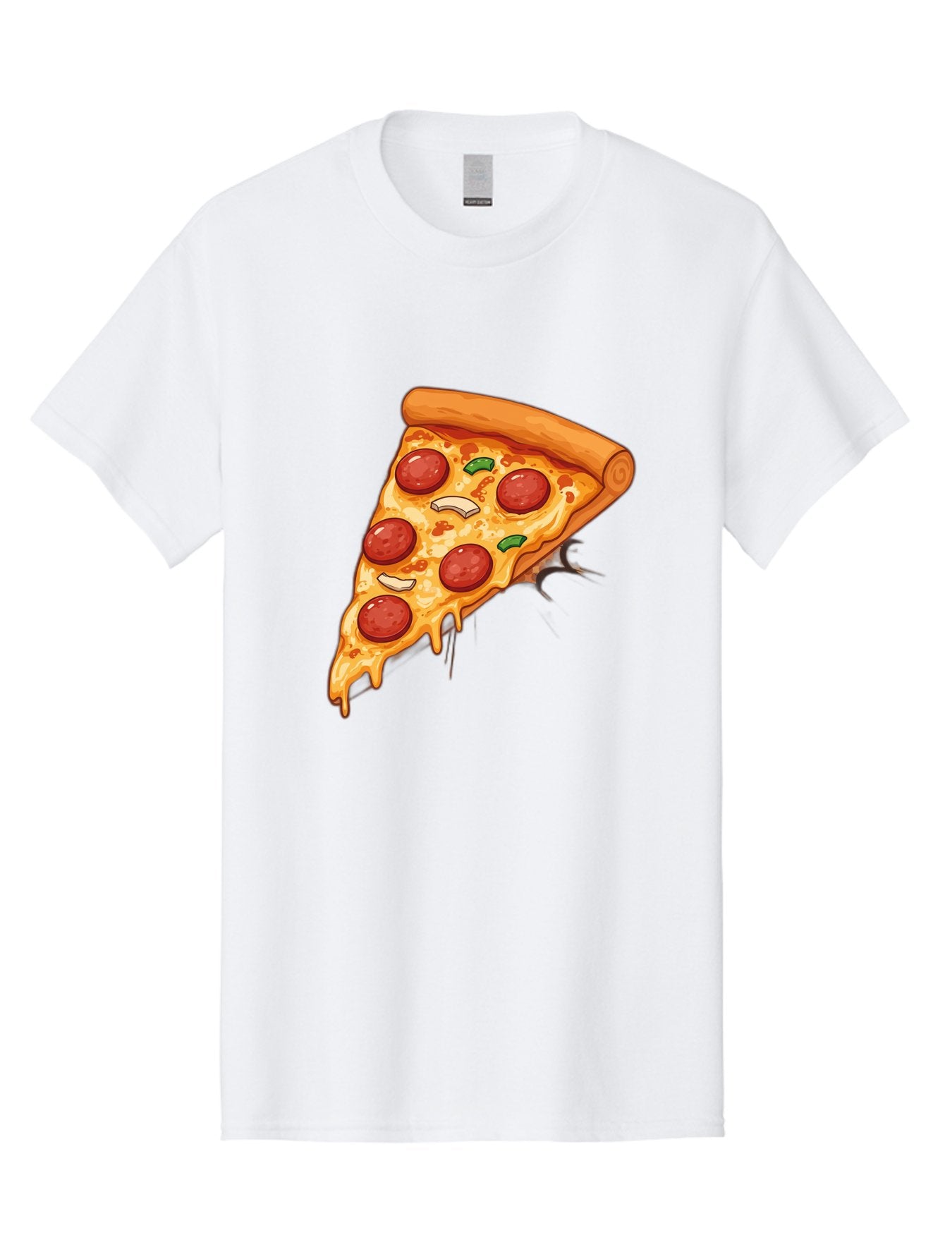 Pepperoni-Pizza-Slice-21 Men'S Graphic Tee, 100% Cotton, Comfortable Casual Summer Wear, Machine Washable, Pepperoni Pizza Slice, Cheesy Goodness, Savory Toppings, Melted Mozzarella, Italian Cuisine, Delicious Food, Appetizing Meal, Drooling, Bac232 7