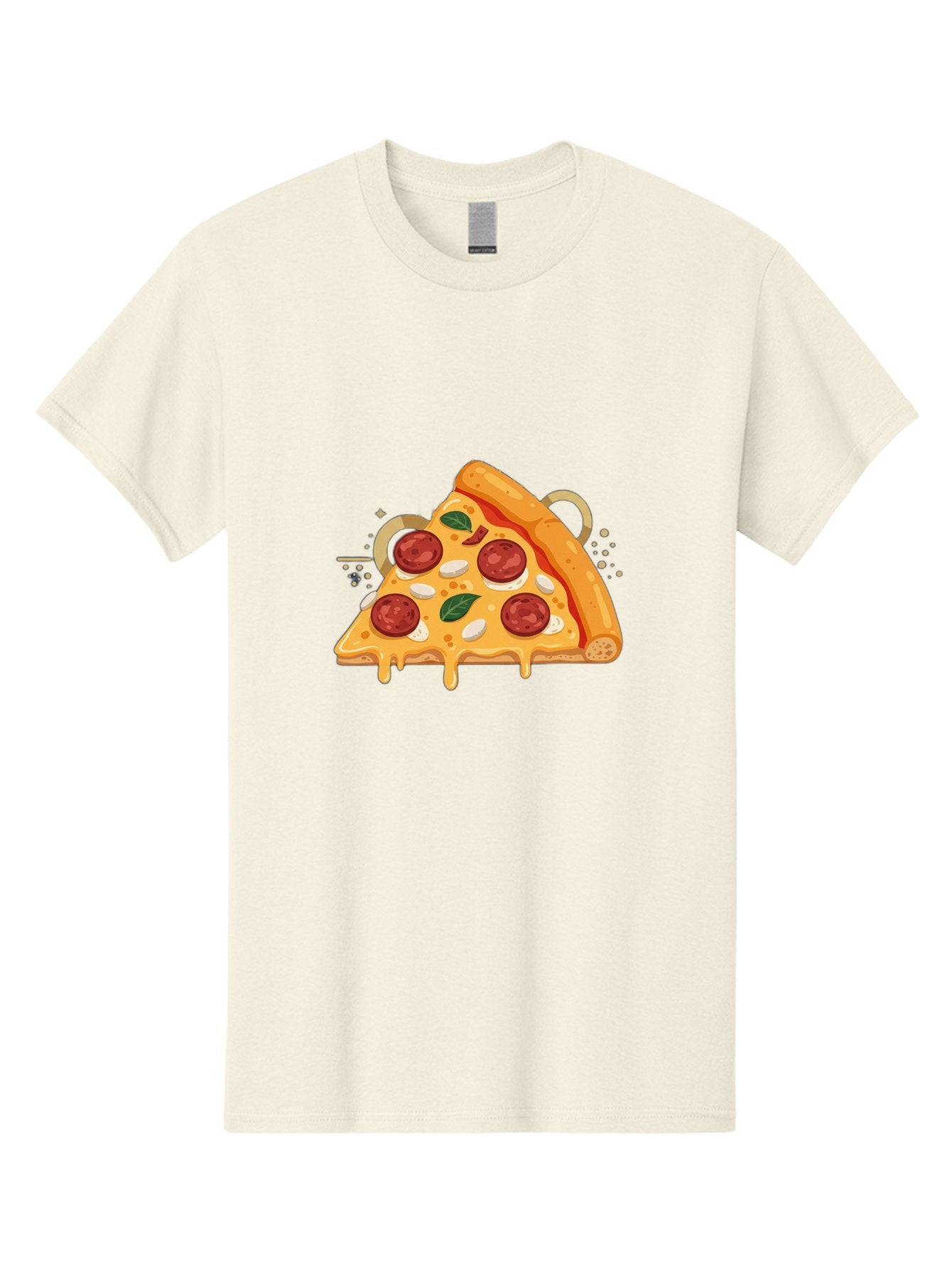 Pepperoni-Pizza-Slice-22 Men'S Graphic Tee, 100% Cotton, Comfortable Casual Summer Wear, Machine Washable, Pepperoni Pizza, Cheesy Goodness, Melted Cheese, Italian Cuisine, Savory Flavors, Appetizing Treat, Food Illustration, Bac233 9