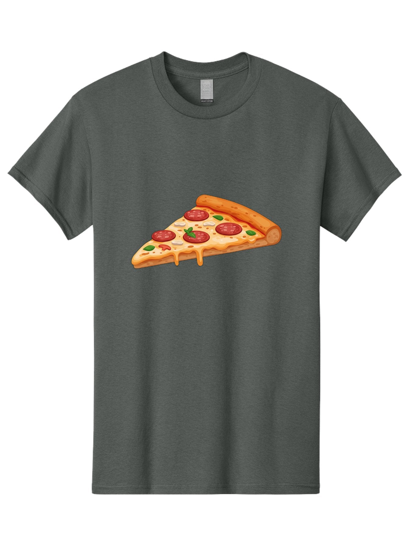 Pepperoni-Pizza-Slice-3 Men'S Graphic Tee, 100% Cotton, Comfortable Casual Summer Wear, Machine Washable, Pepperoni Pizza, Pizza Slice, Cheesy Goodness, Melted Cheese, Savory Pepperoni, Fresh Basil, Italian Cuisine, Foodie Delight Bac235 6