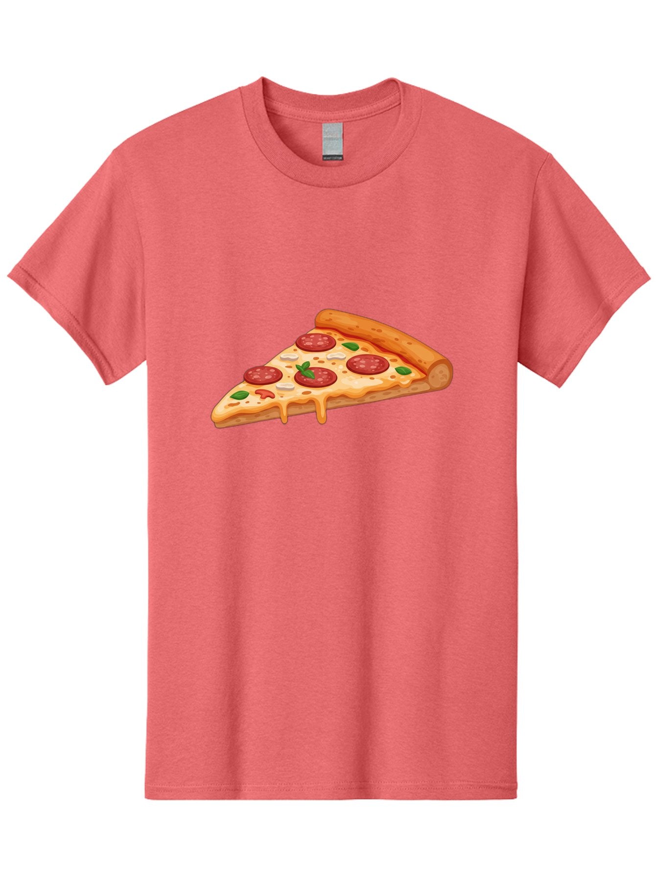 Pepperoni-Pizza-Slice-3 Men'S Graphic Tee, 100% Cotton, Comfortable Casual Summer Wear, Machine Washable, Pepperoni Pizza, Pizza Slice, Cheesy Goodness, Melted Cheese, Savory Pepperoni, Fresh Basil, Italian Cuisine, Foodie Delight Bac235 12