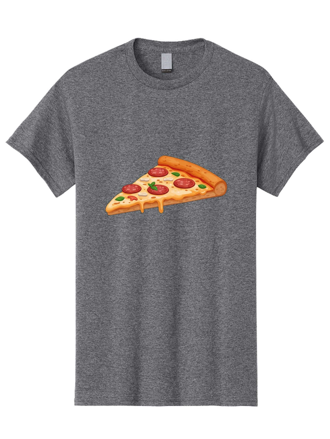 Pepperoni-Pizza-Slice-3 Men'S Graphic Tee, 100% Cotton, Comfortable Casual Summer Wear, Machine Washable, Pepperoni Pizza, Pizza Slice, Cheesy Goodness, Melted Cheese, Savory Pepperoni, Fresh Basil, Italian Cuisine, Foodie Delight Bac235 10