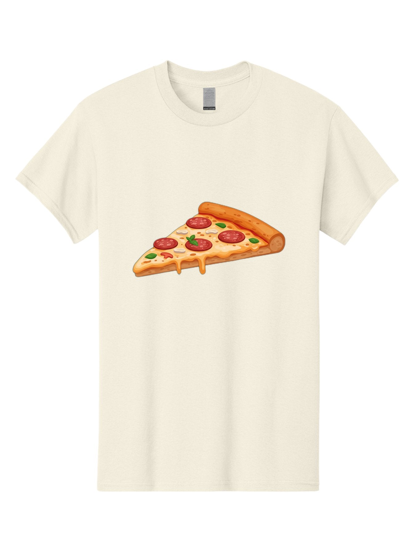 Pepperoni-Pizza-Slice-3 Men'S Graphic Tee, 100% Cotton, Comfortable Casual Summer Wear, Machine Washable, Pepperoni Pizza, Pizza Slice, Cheesy Goodness, Melted Cheese, Savory Pepperoni, Fresh Basil, Italian Cuisine, Foodie Delight Bac235 14