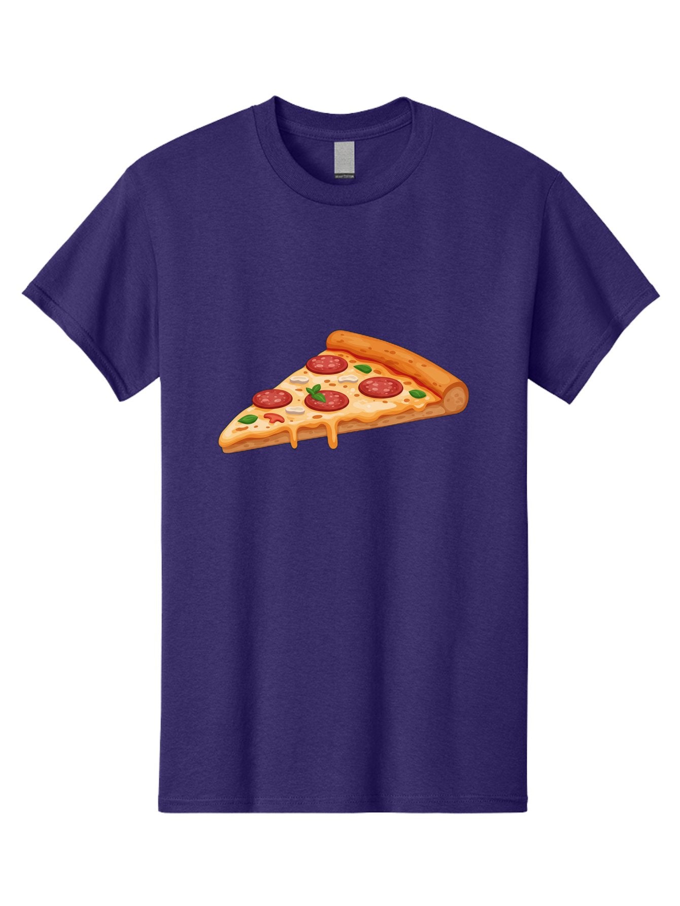 Pepperoni-Pizza-Slice-3 Men'S Graphic Tee, 100% Cotton, Comfortable Casual Summer Wear, Machine Washable, Pepperoni Pizza, Pizza Slice, Cheesy Goodness, Melted Cheese, Savory Pepperoni, Fresh Basil, Italian Cuisine, Foodie Delight Bac235 13