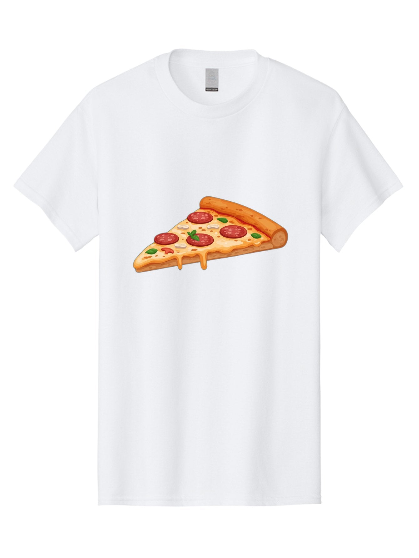 Pepperoni-Pizza-Slice-3 Men'S Graphic Tee, 100% Cotton, Comfortable Casual Summer Wear, Machine Washable, Pepperoni Pizza, Pizza Slice, Cheesy Goodness, Melted Cheese, Savory Pepperoni, Fresh Basil, Italian Cuisine, Foodie Delight Bac235 11