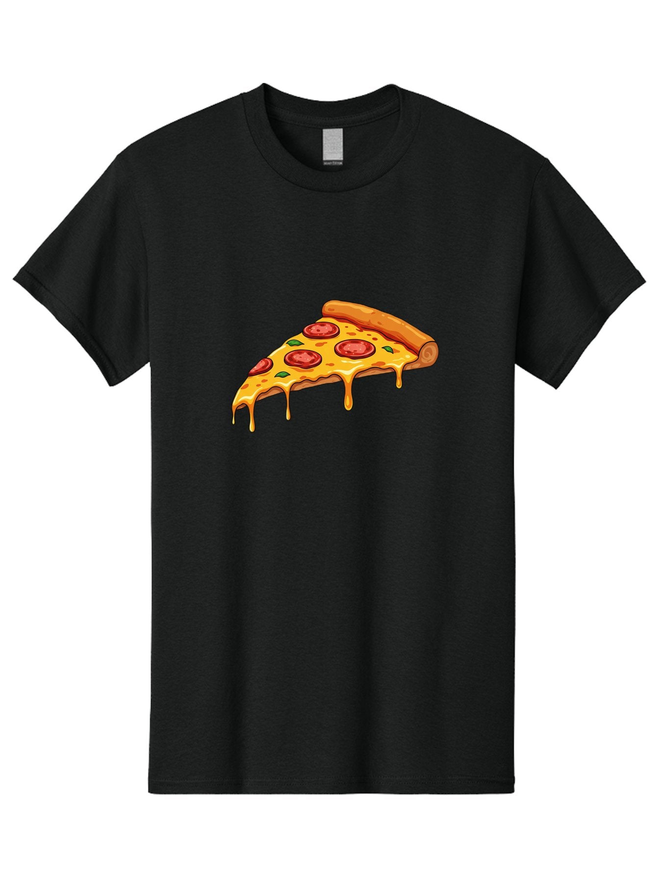 Pepperoni-Pizza-Slice-7 Men'S Graphic Tee, 100% Cotton, Comfortable Casual Summer Wear, Machine Washable, Pepperoni Pizza Slice, Melted Cheese, Green Peppers, Red Pepperoni, Pizza Goodness, Cheesy Delight, Savory Treat, Foodie Favorite, Bac239 12