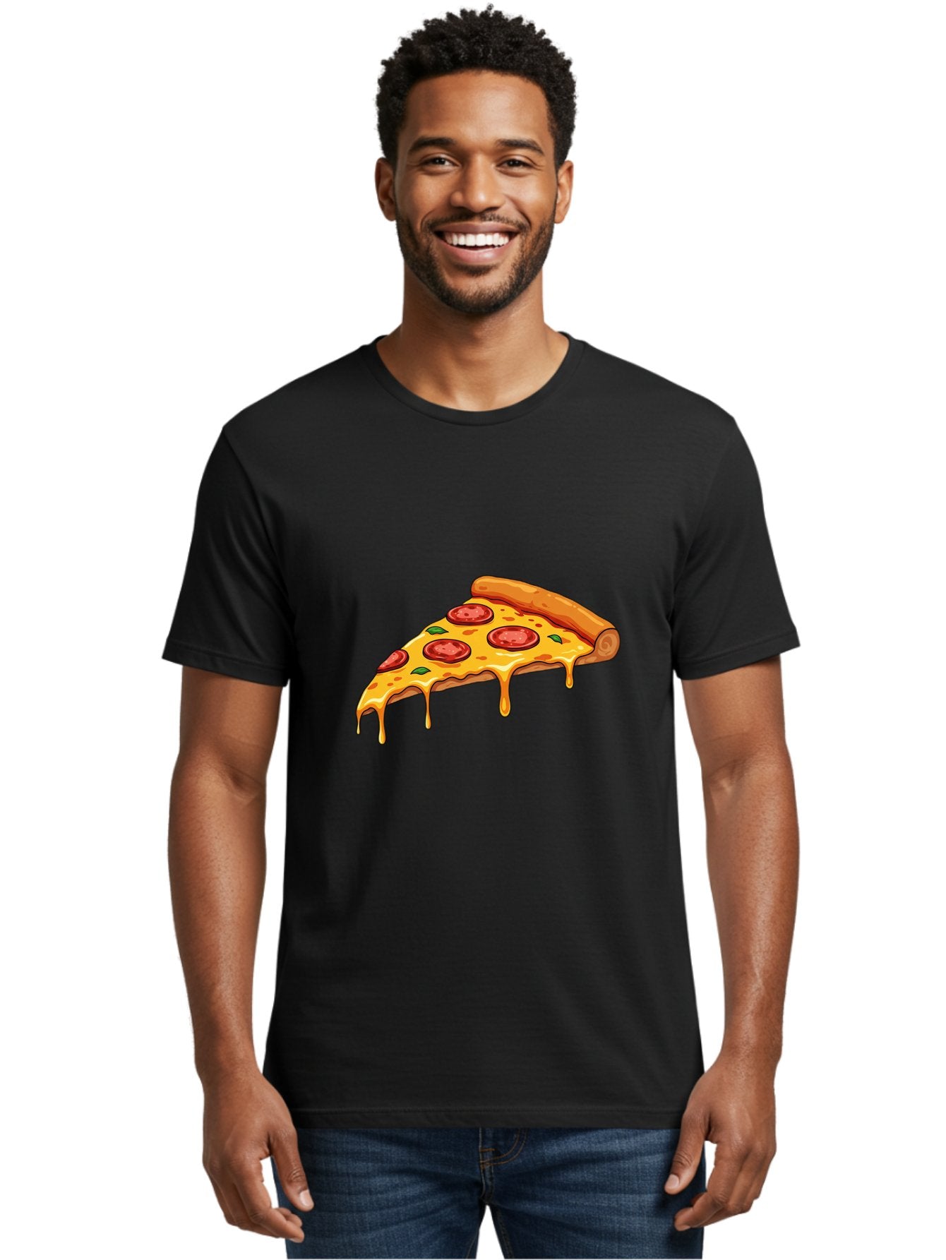 Pepperoni-Pizza-Slice-7 Men'S Graphic Tee, 100% Cotton, Comfortable Casual Summer Wear, Machine Washable, Pepperoni Pizza Slice, Melted Cheese, Green Peppers, Red Pepperoni, Pizza Goodness, Cheesy Delight, Savory Treat, Foodie Favorite, Bac239 28