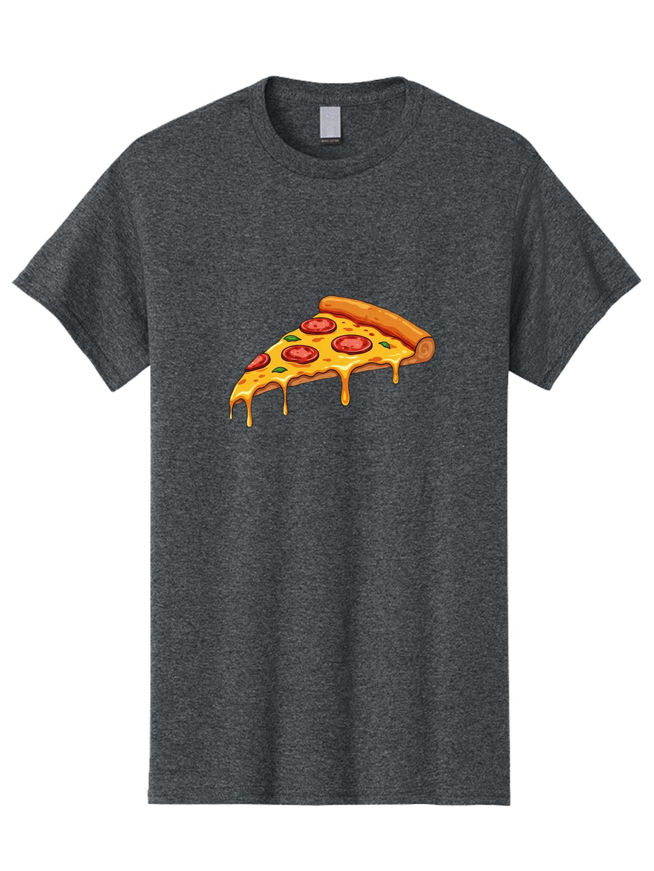 Pepperoni-Pizza-Slice-7 Men'S Graphic Tee, 100% Cotton, Comfortable Casual Summer Wear, Machine Washable, Pepperoni Pizza Slice, Melted Cheese, Green Peppers, Red Pepperoni, Pizza Goodness, Cheesy Delight, Savory Treat, Foodie Favorite, Bac239 10