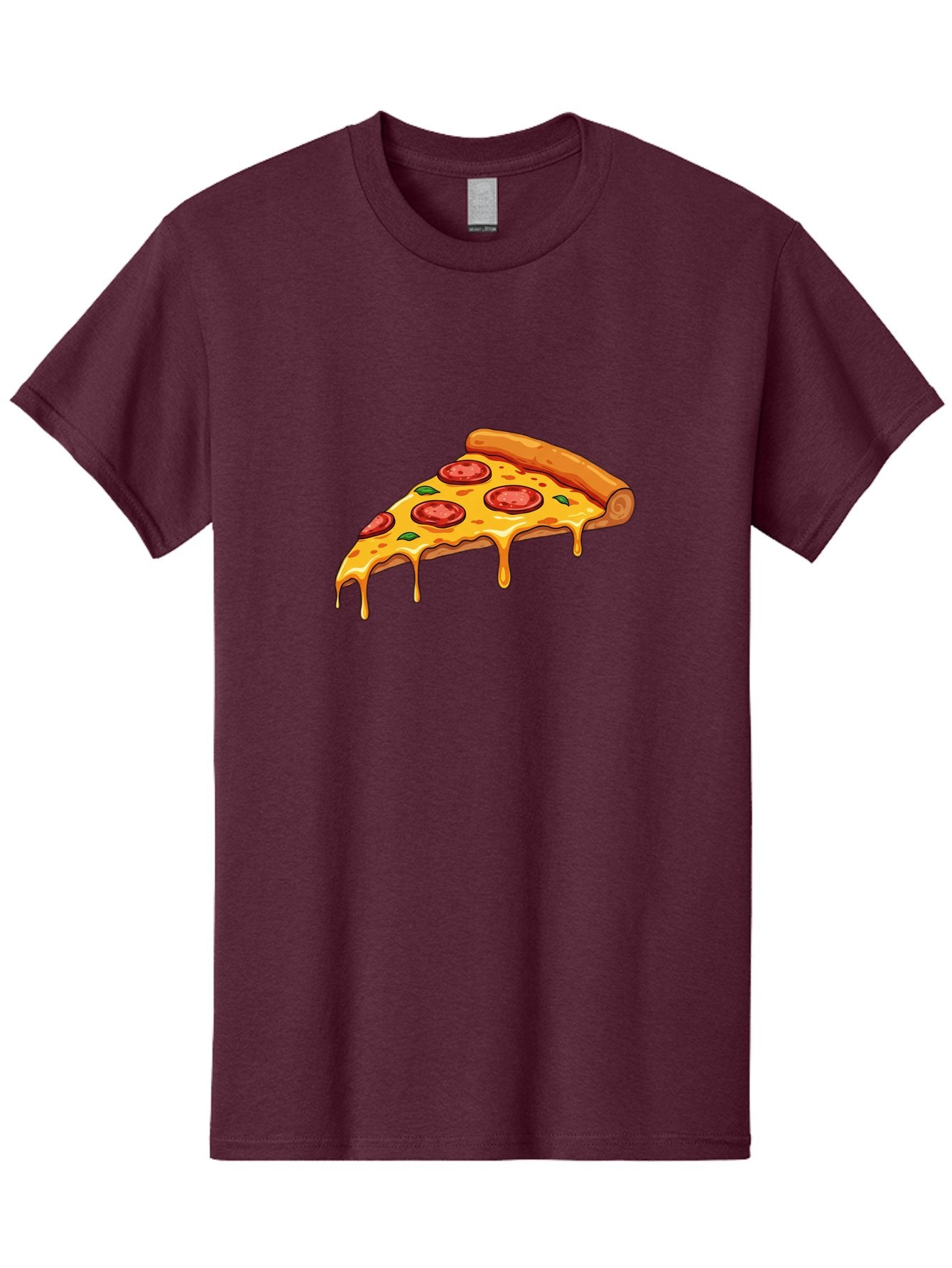 Pepperoni-Pizza-Slice-7 Men'S Graphic Tee, 100% Cotton, Comfortable Casual Summer Wear, Machine Washable, Pepperoni Pizza Slice, Melted Cheese, Green Peppers, Red Pepperoni, Pizza Goodness, Cheesy Delight, Savory Treat, Foodie Favorite, Bac239 7