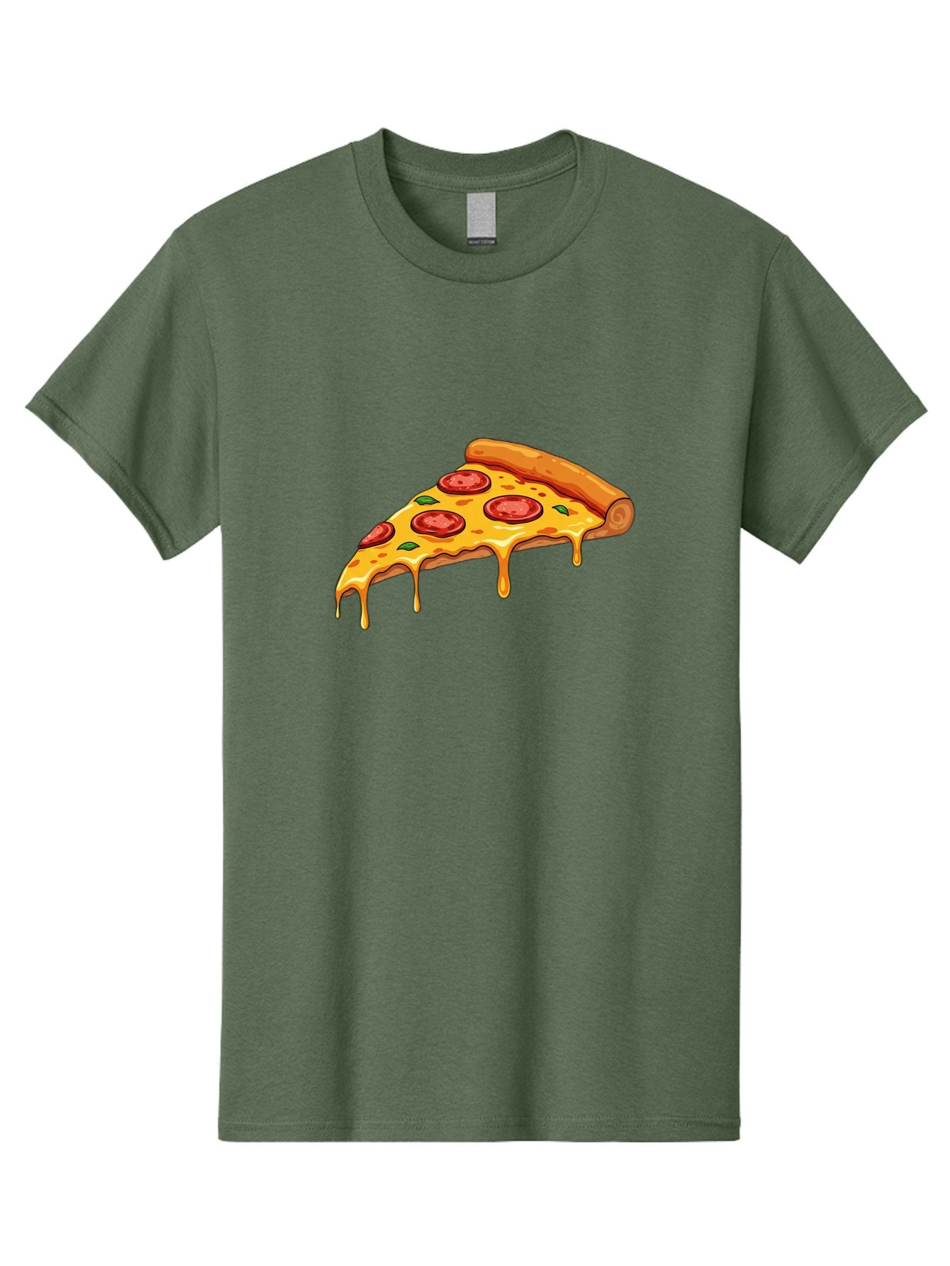 Pepperoni-Pizza-Slice-7 Men'S Graphic Tee, 100% Cotton, Comfortable Casual Summer Wear, Machine Washable, Pepperoni Pizza Slice, Melted Cheese, Green Peppers, Red Pepperoni, Pizza Goodness, Cheesy Delight, Savory Treat, Foodie Favorite, Bac239 14