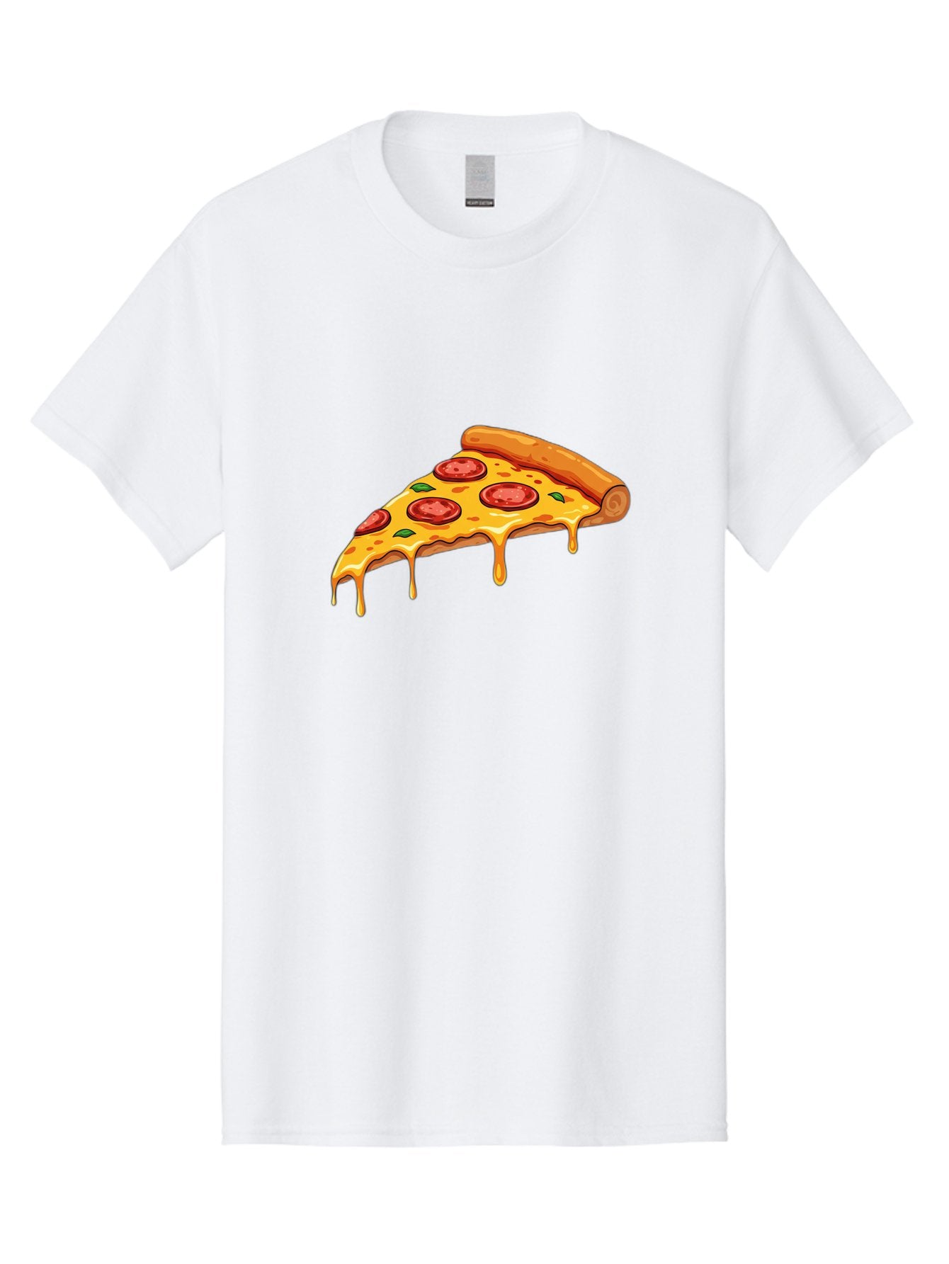 Pepperoni-Pizza-Slice-7 Men'S Graphic Tee, 100% Cotton, Comfortable Casual Summer Wear, Machine Washable, Pepperoni Pizza Slice, Melted Cheese, Green Peppers, Red Pepperoni, Pizza Goodness, Cheesy Delight, Savory Treat, Foodie Favorite, Bac239 11