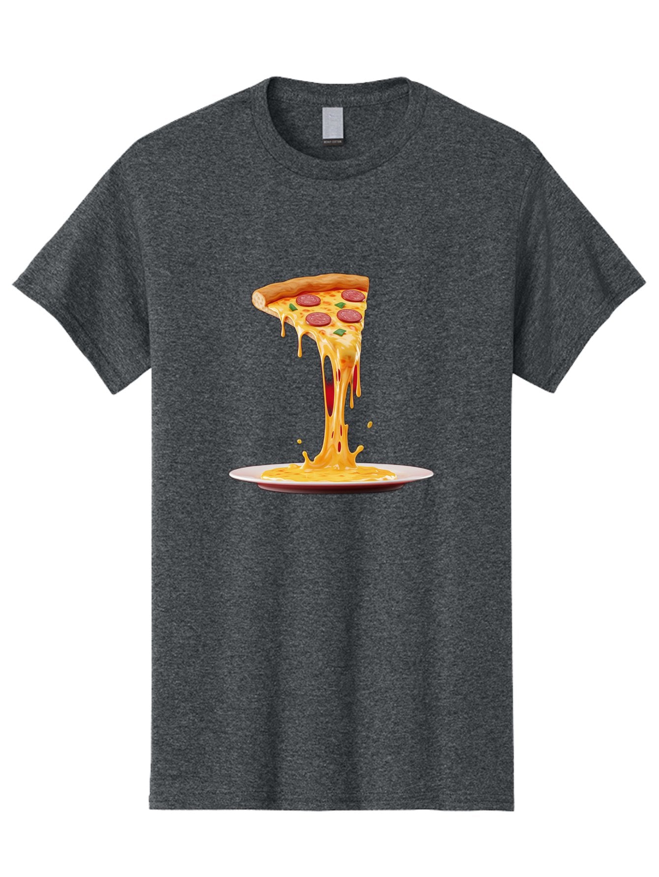 Pepperoni-Pizza-Slice-8 Men'S Graphic Tee, 100% Cotton, Comfortable Casual Summer Wear, Machine Washable, Cheesy Pizza Slice, Pepperoni Pizza, Melted Mozzarella, Cheesy Goodness, Pizza Toppings, Savory Delight, Italian Cuisine, Bac240 6