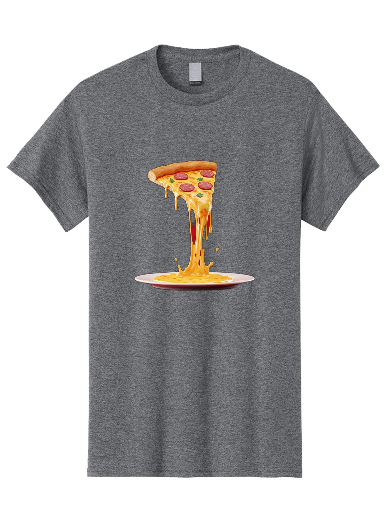 Pepperoni-Pizza-Slice-8 Men'S Graphic Tee, 100% Cotton, Comfortable Casual Summer Wear, Machine Washable, Cheesy Pizza Slice, Pepperoni Pizza, Melted Mozzarella, Cheesy Goodness, Pizza Toppings, Savory Delight, Italian Cuisine, Bac240 13