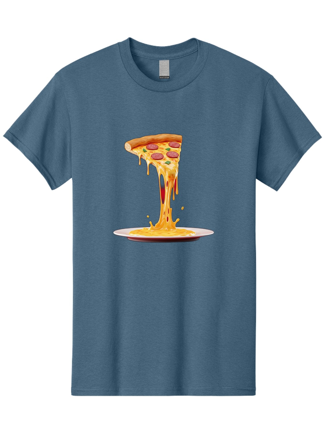 Pepperoni-Pizza-Slice-8 Men'S Graphic Tee, 100% Cotton, Comfortable Casual Summer Wear, Machine Washable, Cheesy Pizza Slice, Pepperoni Pizza, Melted Mozzarella, Cheesy Goodness, Pizza Toppings, Savory Delight, Italian Cuisine, Bac240 11