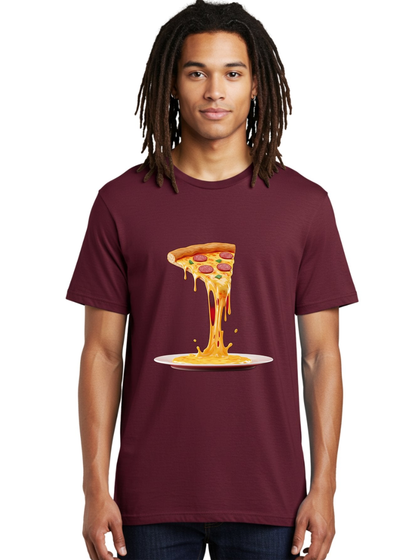 Pepperoni-Pizza-Slice-8 Men'S Graphic Tee, 100% Cotton, Comfortable Casual Summer Wear, Machine Washable, Cheesy Pizza Slice, Pepperoni Pizza, Melted Mozzarella, Cheesy Goodness, Pizza Toppings, Savory Delight, Italian Cuisine, Bac240 29