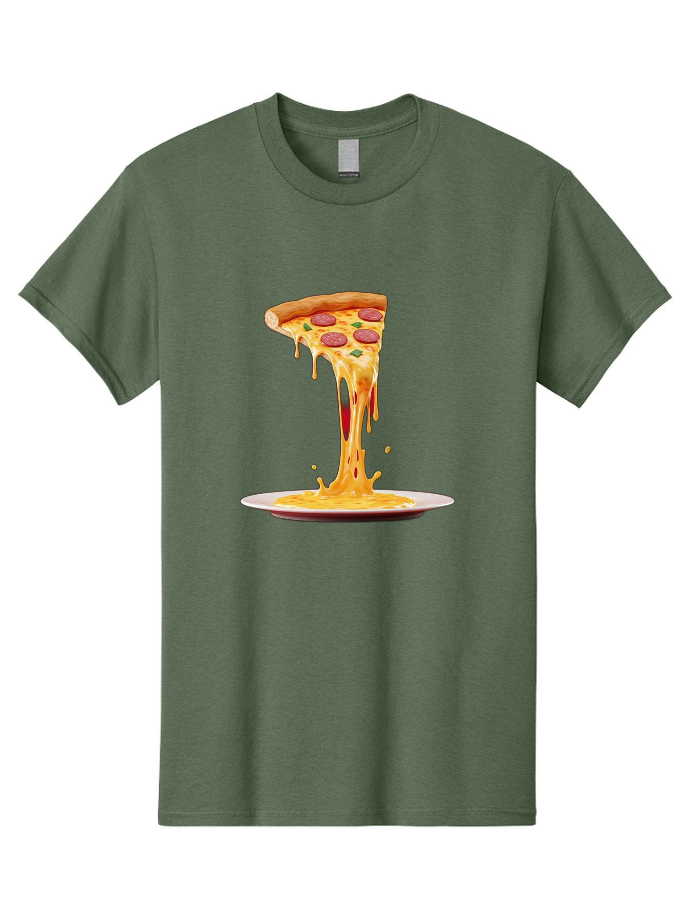 Pepperoni-Pizza-Slice-8 Men'S Graphic Tee, 100% Cotton, Comfortable Casual Summer Wear, Machine Washable, Cheesy Pizza Slice, Pepperoni Pizza, Melted Mozzarella, Cheesy Goodness, Pizza Toppings, Savory Delight, Italian Cuisine, Bac240 7