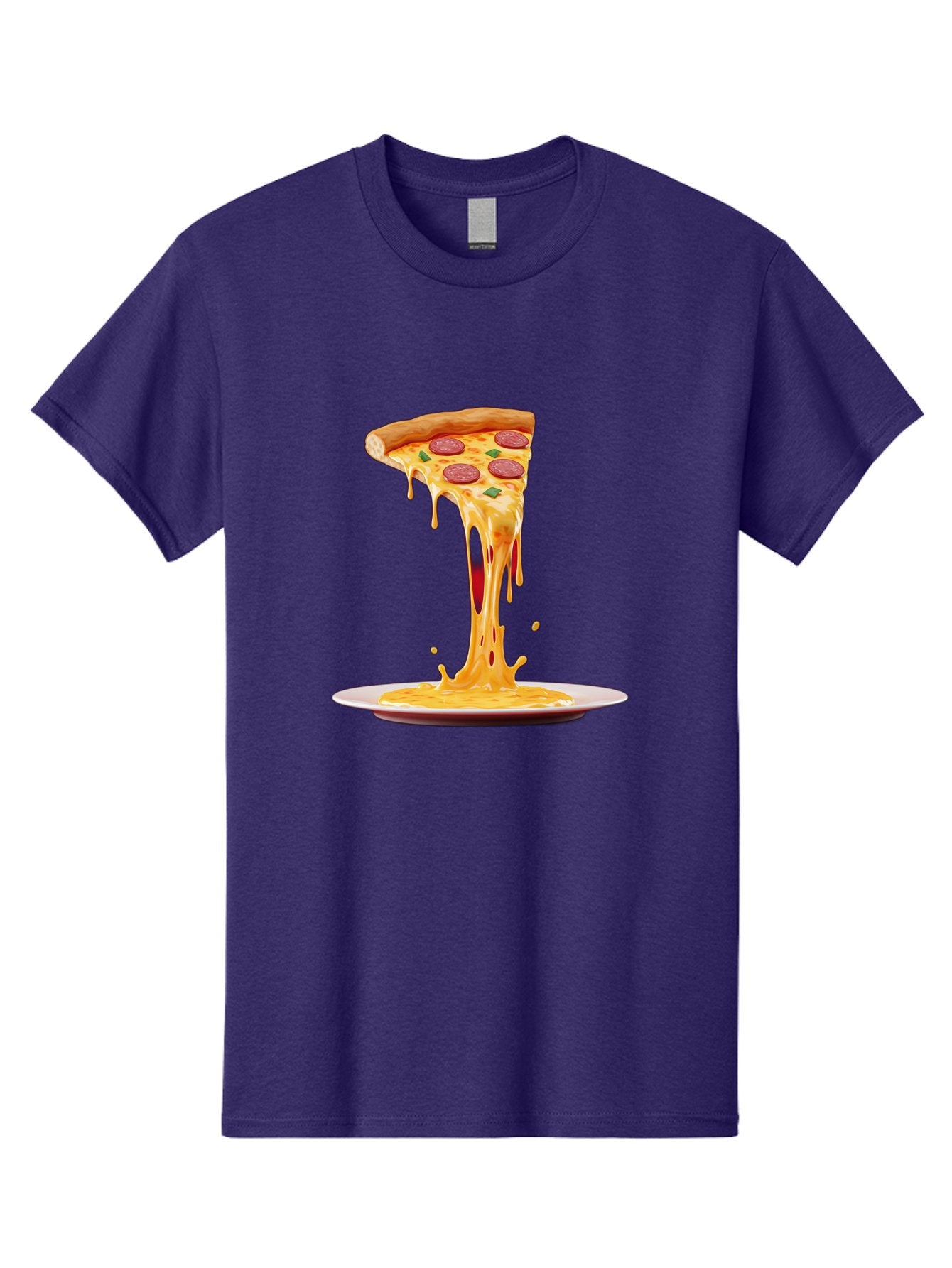 Pepperoni-Pizza-Slice-8 Men'S Graphic Tee, 100% Cotton, Comfortable Casual Summer Wear, Machine Washable, Cheesy Pizza Slice, Pepperoni Pizza, Melted Mozzarella, Cheesy Goodness, Pizza Toppings, Savory Delight, Italian Cuisine, Bac240 12