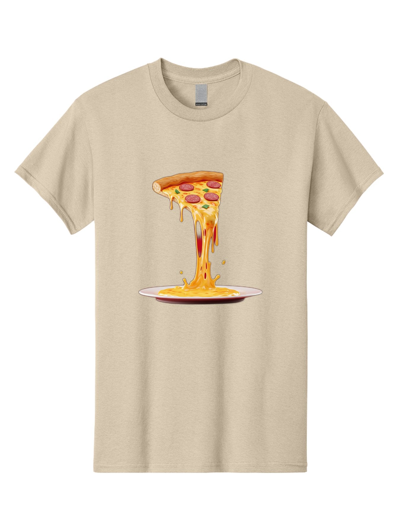 Pepperoni-Pizza-Slice-8 Men'S Graphic Tee, 100% Cotton, Comfortable Casual Summer Wear, Machine Washable, Cheesy Pizza Slice, Pepperoni Pizza, Melted Mozzarella, Cheesy Goodness, Pizza Toppings, Savory Delight, Italian Cuisine, Bac240 4