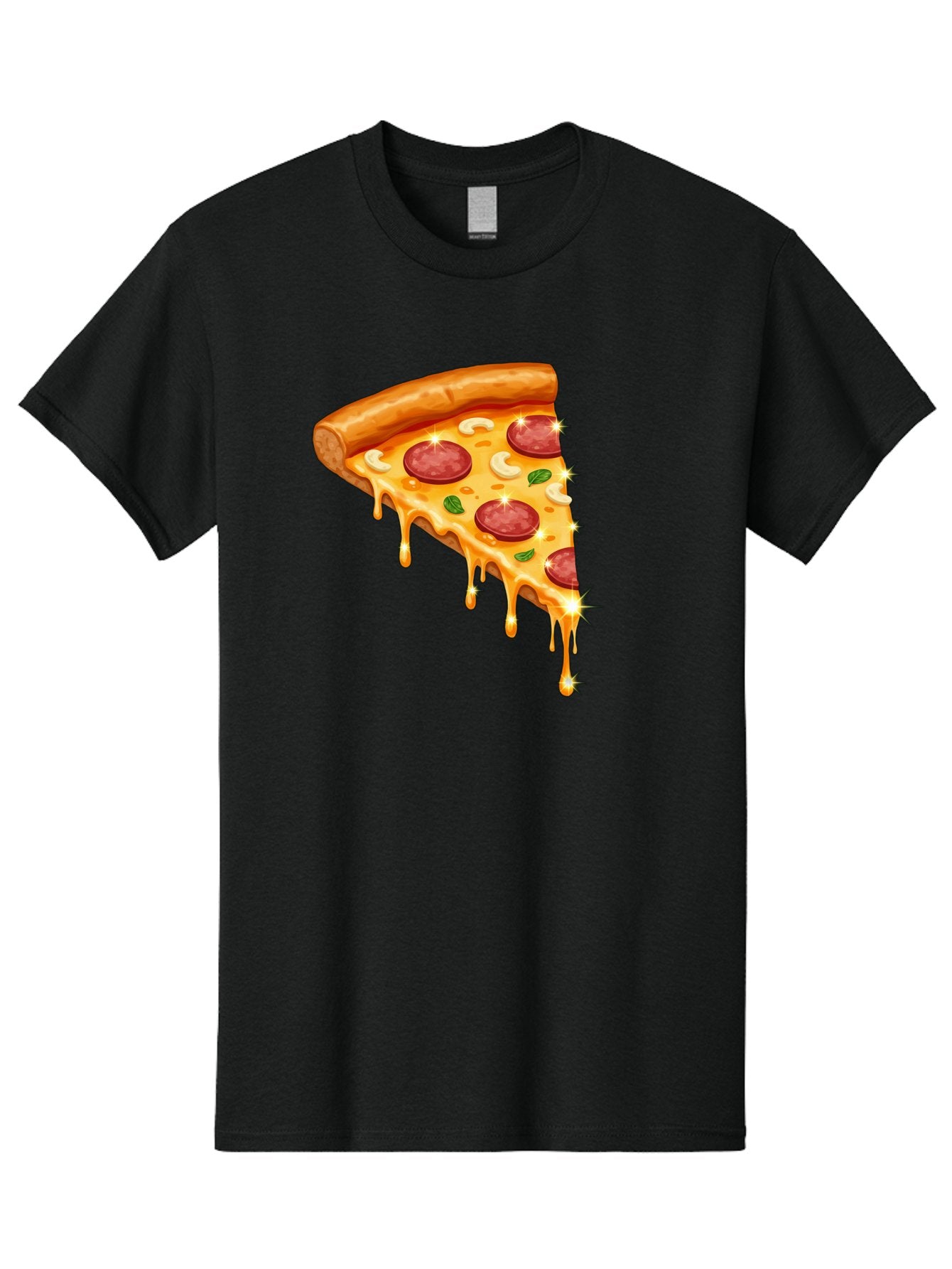 Pepperoni-Pizza-Slice-9 Men'S Graphic Tee, 100% Cotton, Comfortable Casual Summer Wear, Machine Washable, Pepperoni Pizza, Cheesy Goodness, Melted Cheese, Savory Toppings, Italian Cuisine, Pizza Slice, Foodie Delights, Gourmet Pizza Bac241 5