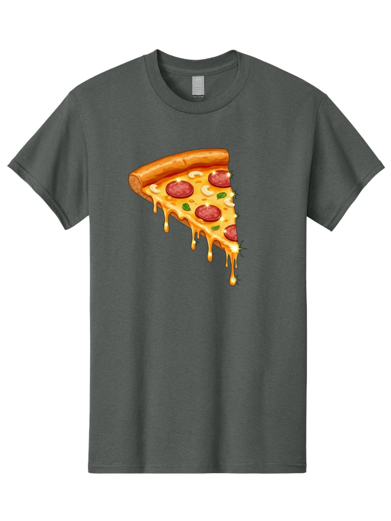 Pepperoni-Pizza-Slice-9 Men'S Graphic Tee, 100% Cotton, Comfortable Casual Summer Wear, Machine Washable, Pepperoni Pizza, Cheesy Goodness, Melted Cheese, Savory Toppings, Italian Cuisine, Pizza Slice, Foodie Delights, Gourmet Pizza Bac241 12