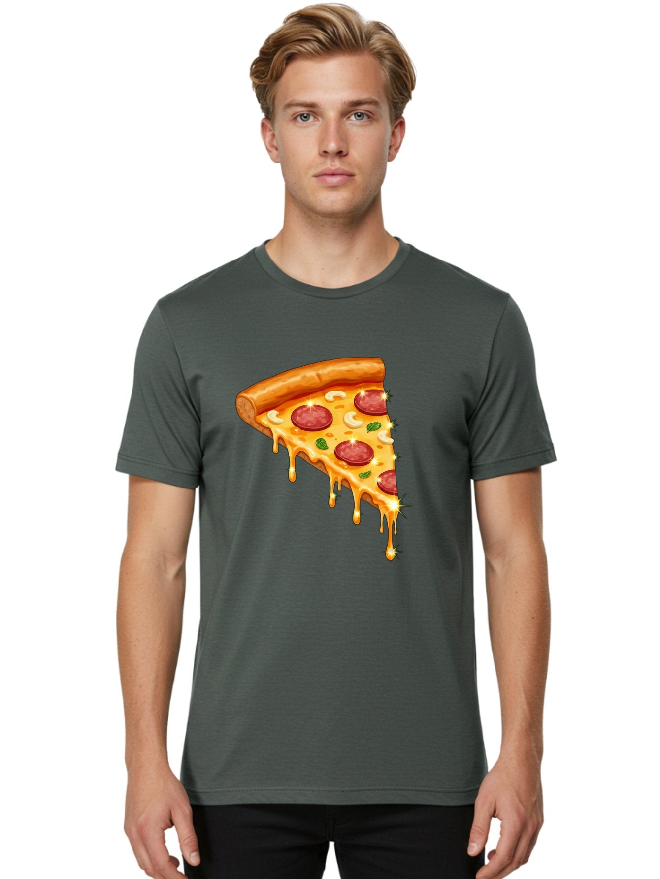 Pepperoni-Pizza-Slice-9 Men'S Graphic Tee, 100% Cotton, Comfortable Casual Summer Wear, Machine Washable, Pepperoni Pizza, Cheesy Goodness, Melted Cheese, Savory Toppings, Italian Cuisine, Pizza Slice, Foodie Delights, Gourmet Pizza Bac241 28
