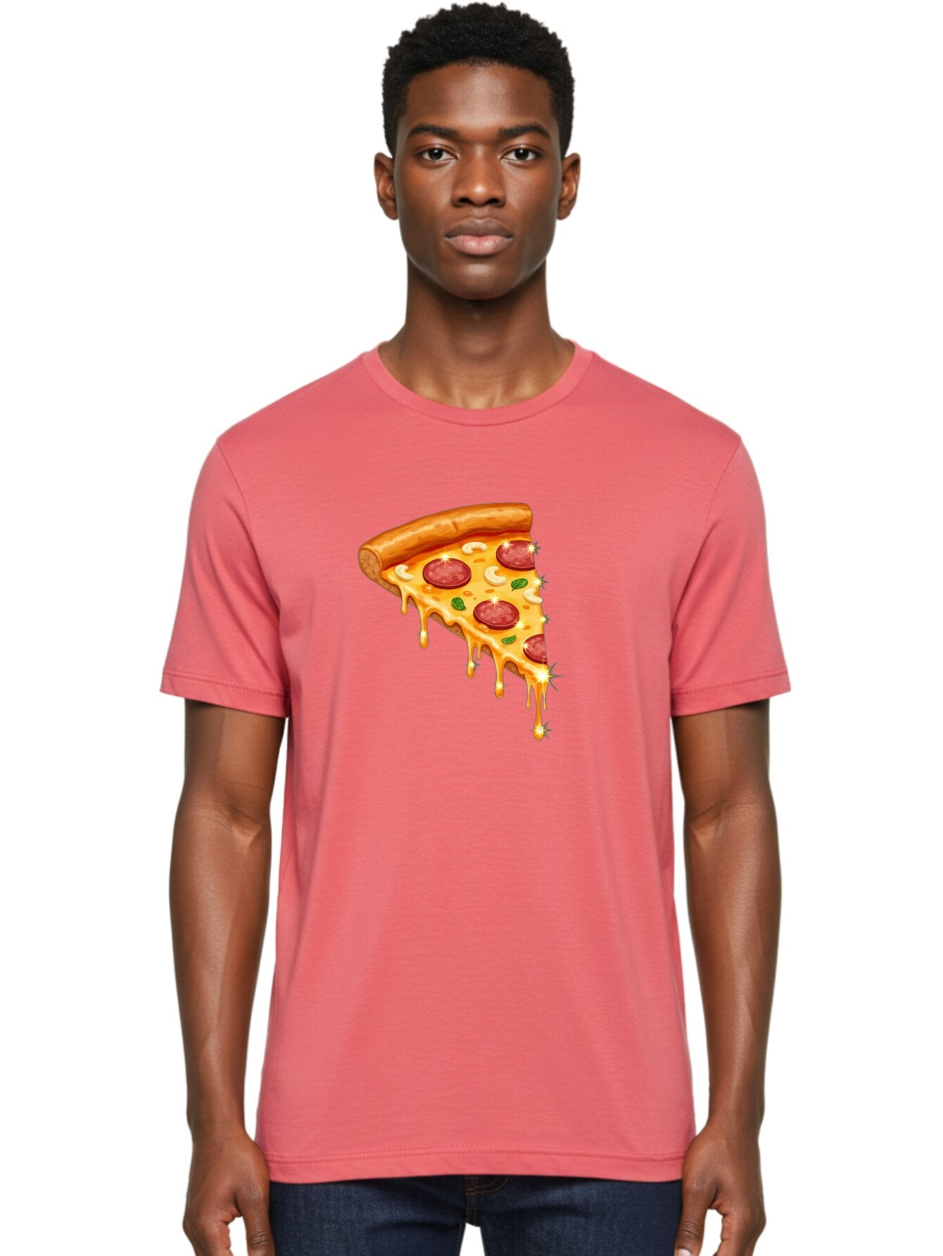Pepperoni-Pizza-Slice-9 Men'S Graphic Tee, 100% Cotton, Comfortable Casual Summer Wear, Machine Washable, Pepperoni Pizza, Cheesy Goodness, Melted Cheese, Savory Toppings, Italian Cuisine, Pizza Slice, Foodie Delights, Gourmet Pizza Bac241 20