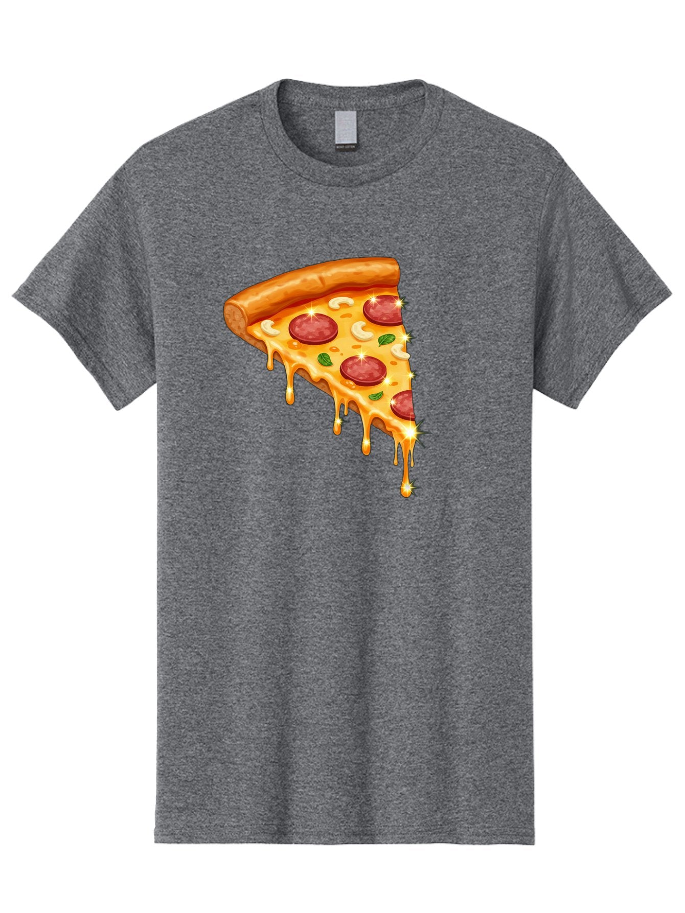 Pepperoni-Pizza-Slice-9 Men'S Graphic Tee, 100% Cotton, Comfortable Casual Summer Wear, Machine Washable, Pepperoni Pizza, Cheesy Goodness, Melted Cheese, Savory Toppings, Italian Cuisine, Pizza Slice, Foodie Delights, Gourmet Pizza Bac241 4