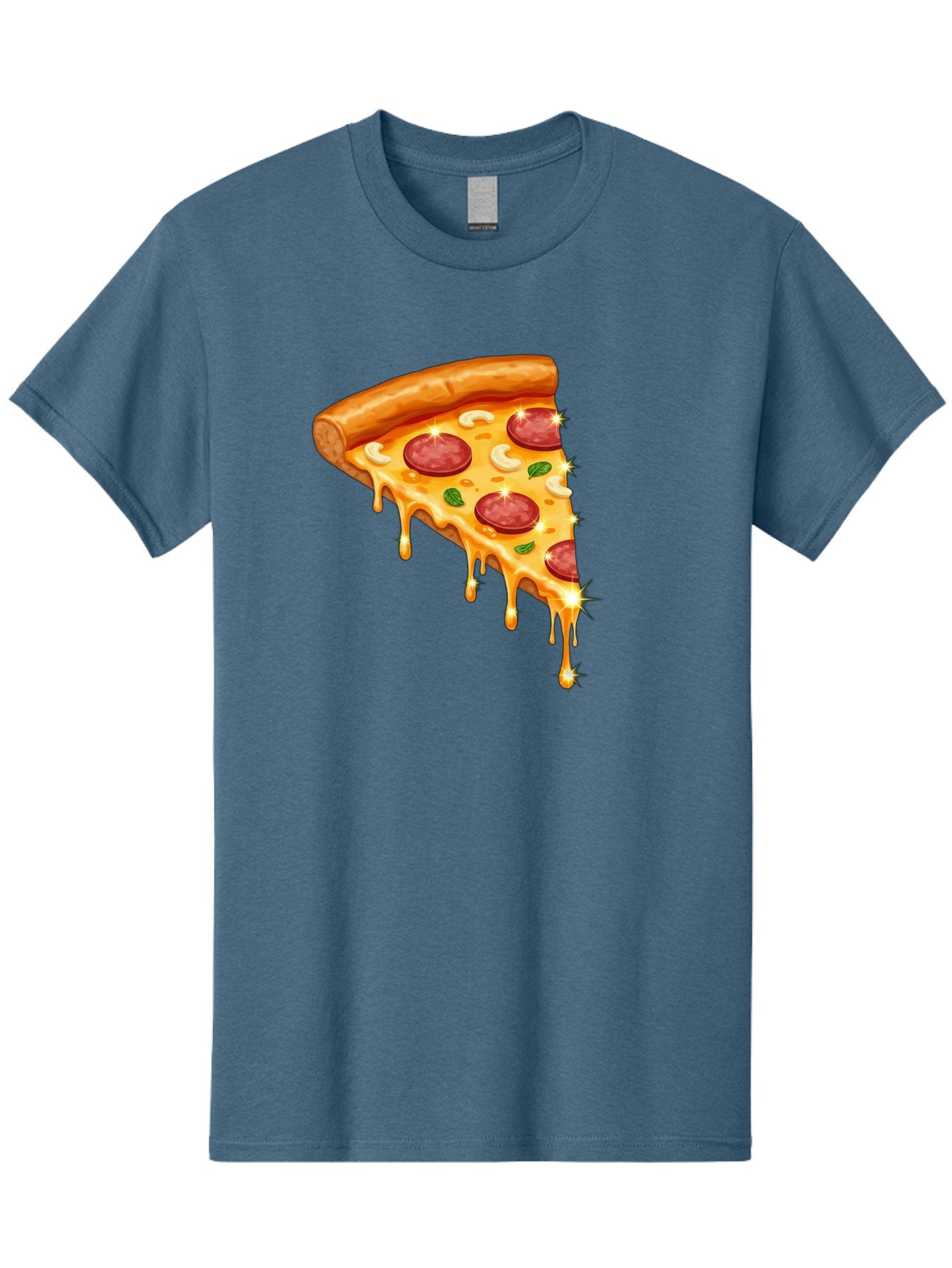 Pepperoni-Pizza-Slice-9 Men'S Graphic Tee, 100% Cotton, Comfortable Casual Summer Wear, Machine Washable, Pepperoni Pizza, Cheesy Goodness, Melted Cheese, Savory Toppings, Italian Cuisine, Pizza Slice, Foodie Delights, Gourmet Pizza Bac241 15