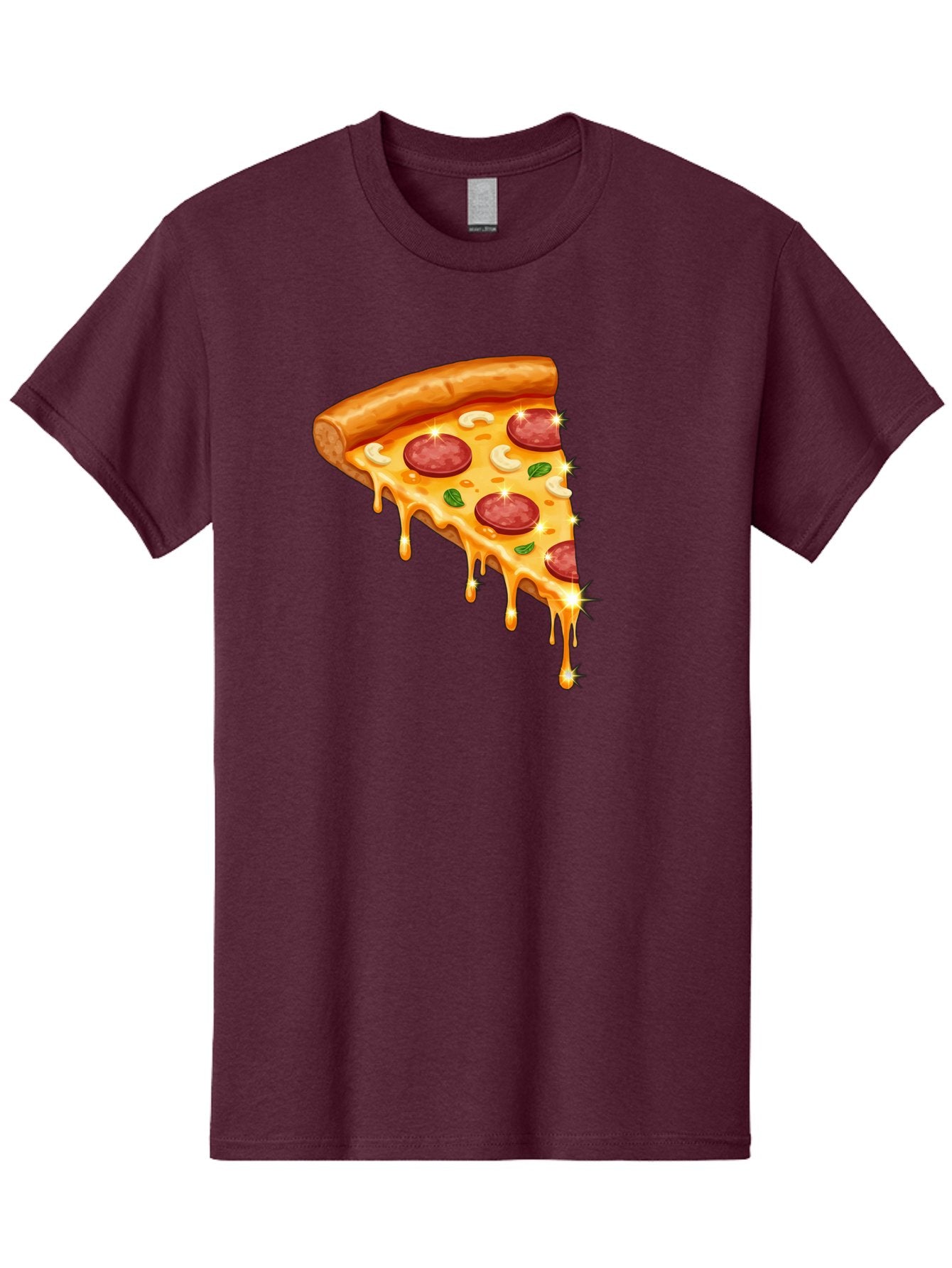 Pepperoni-Pizza-Slice-9 Men'S Graphic Tee, 100% Cotton, Comfortable Casual Summer Wear, Machine Washable, Pepperoni Pizza, Cheesy Goodness, Melted Cheese, Savory Toppings, Italian Cuisine, Pizza Slice, Foodie Delights, Gourmet Pizza Bac241 3