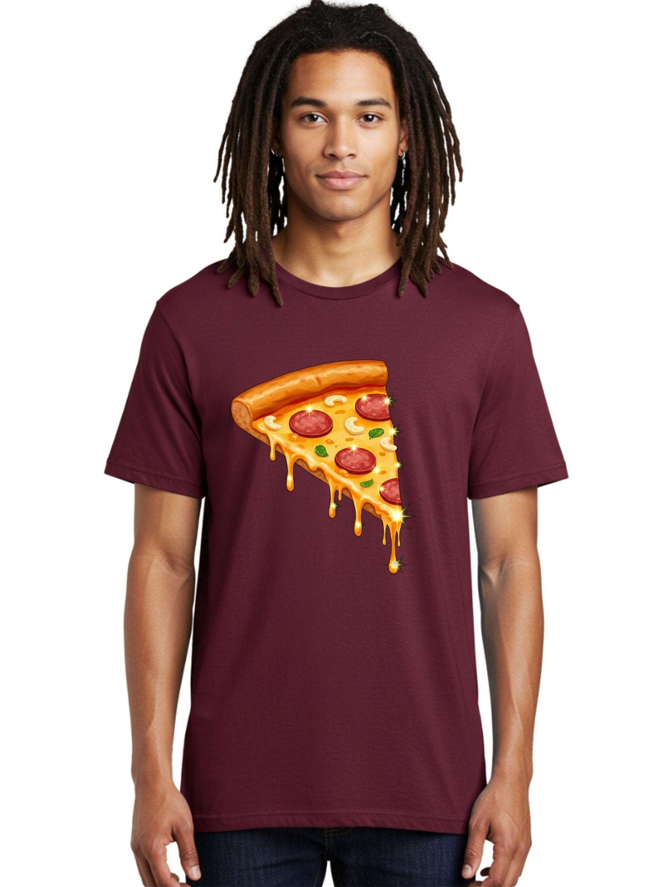 Pepperoni-Pizza-Slice-9 Men'S Graphic Tee, 100% Cotton, Comfortable Casual Summer Wear, Machine Washable, Pepperoni Pizza, Cheesy Goodness, Melted Cheese, Savory Toppings, Italian Cuisine, Pizza Slice, Foodie Delights, Gourmet Pizza Bac241 22