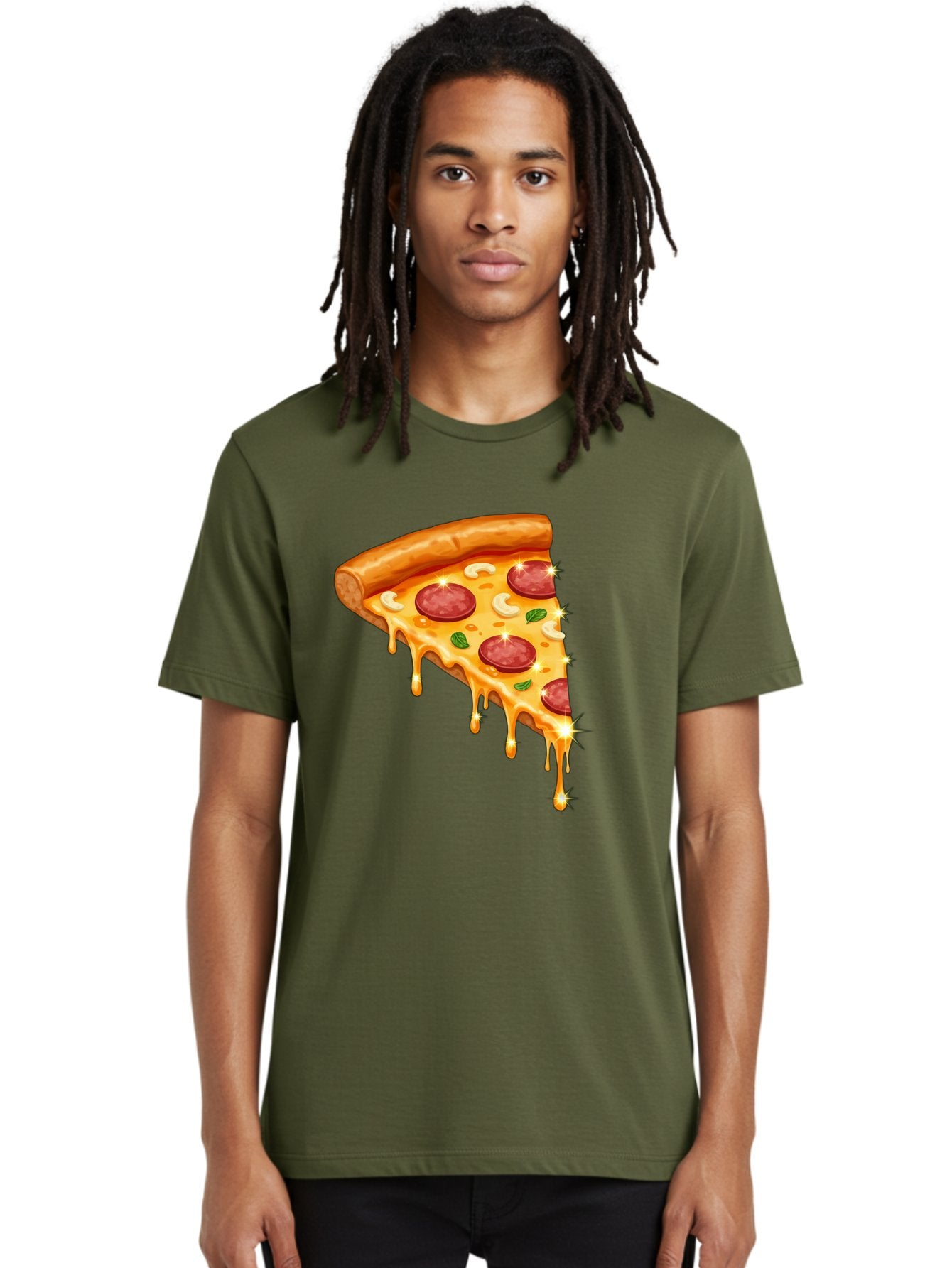 Pepperoni-Pizza-Slice-9 Men'S Graphic Tee, 100% Cotton, Comfortable Casual Summer Wear, Machine Washable, Pepperoni Pizza, Cheesy Goodness, Melted Cheese, Savory Toppings, Italian Cuisine, Pizza Slice, Foodie Delights, Gourmet Pizza Bac241 19