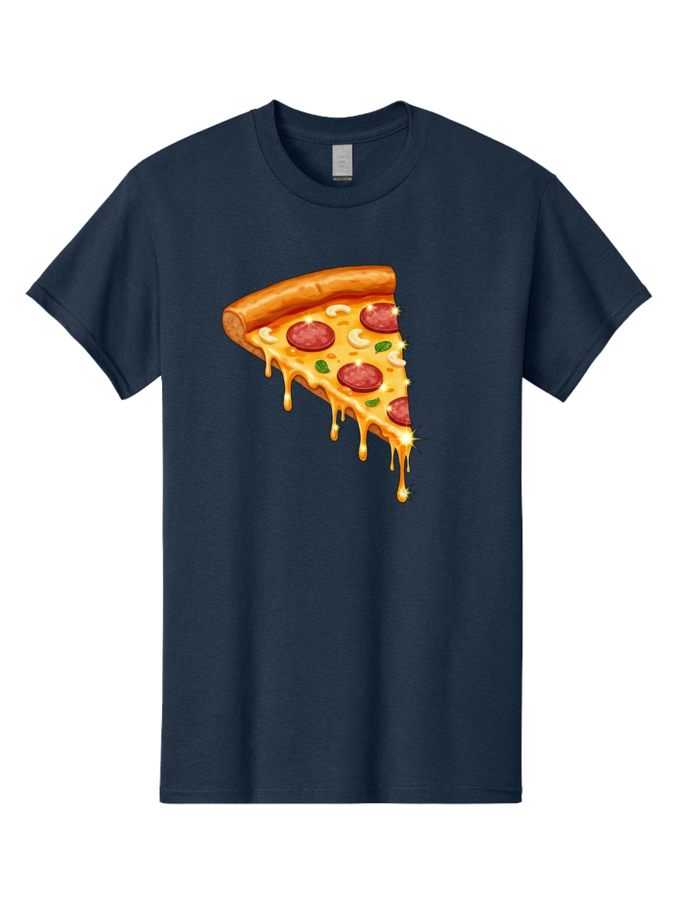 Pepperoni-Pizza-Slice-9 Men'S Graphic Tee, 100% Cotton, Comfortable Casual Summer Wear, Machine Washable, Pepperoni Pizza, Cheesy Goodness, Melted Cheese, Savory Toppings, Italian Cuisine, Pizza Slice, Foodie Delights, Gourmet Pizza Bac241 8
