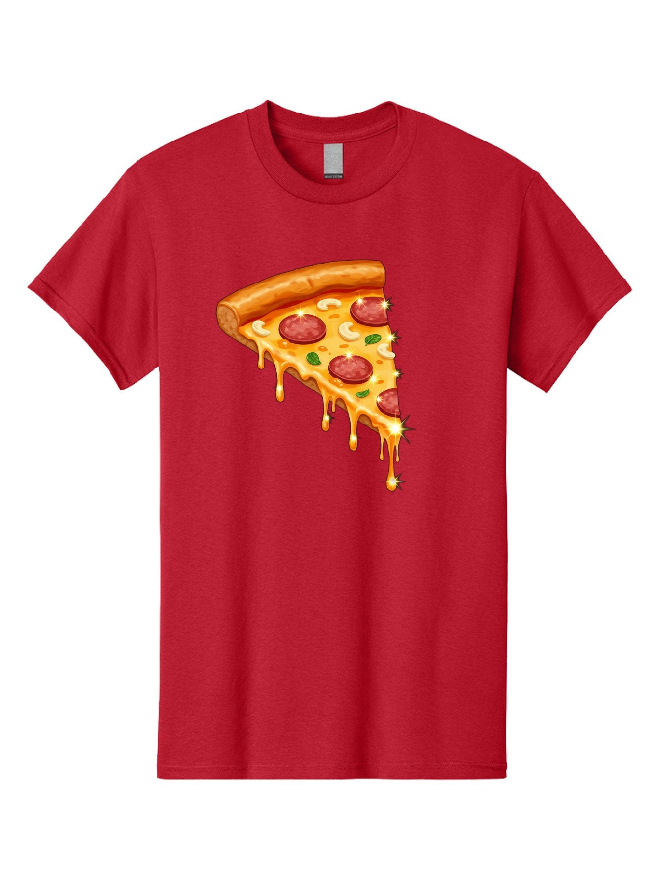 Pepperoni-Pizza-Slice-9 Men'S Graphic Tee, 100% Cotton, Comfortable Casual Summer Wear, Machine Washable, Pepperoni Pizza, Cheesy Goodness, Melted Cheese, Savory Toppings, Italian Cuisine, Pizza Slice, Foodie Delights, Gourmet Pizza Bac241 14