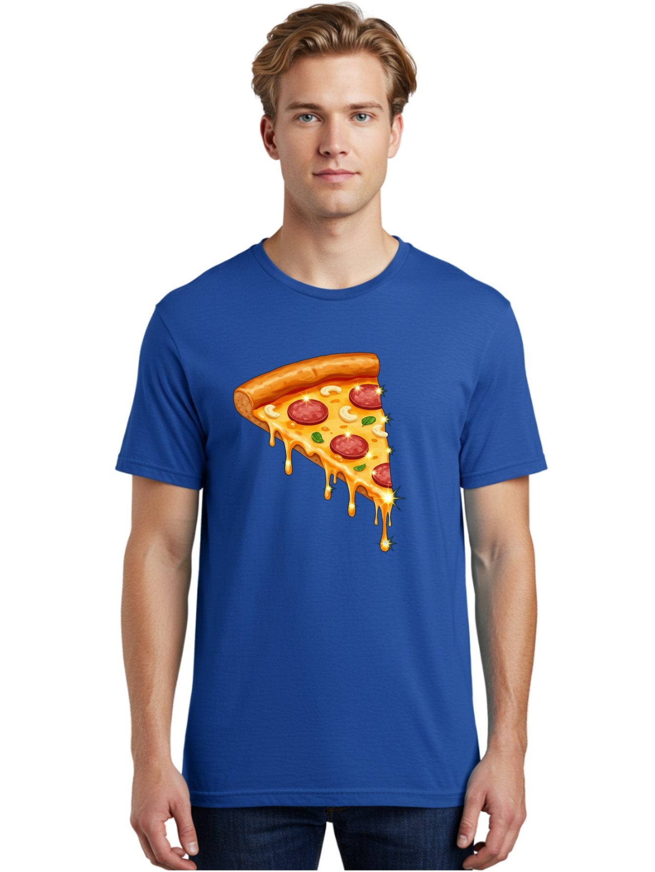 Pepperoni-Pizza-Slice-9 Men'S Graphic Tee, 100% Cotton, Comfortable Casual Summer Wear, Machine Washable, Pepperoni Pizza, Cheesy Goodness, Melted Cheese, Savory Toppings, Italian Cuisine, Pizza Slice, Foodie Delights, Gourmet Pizza Bac241 26