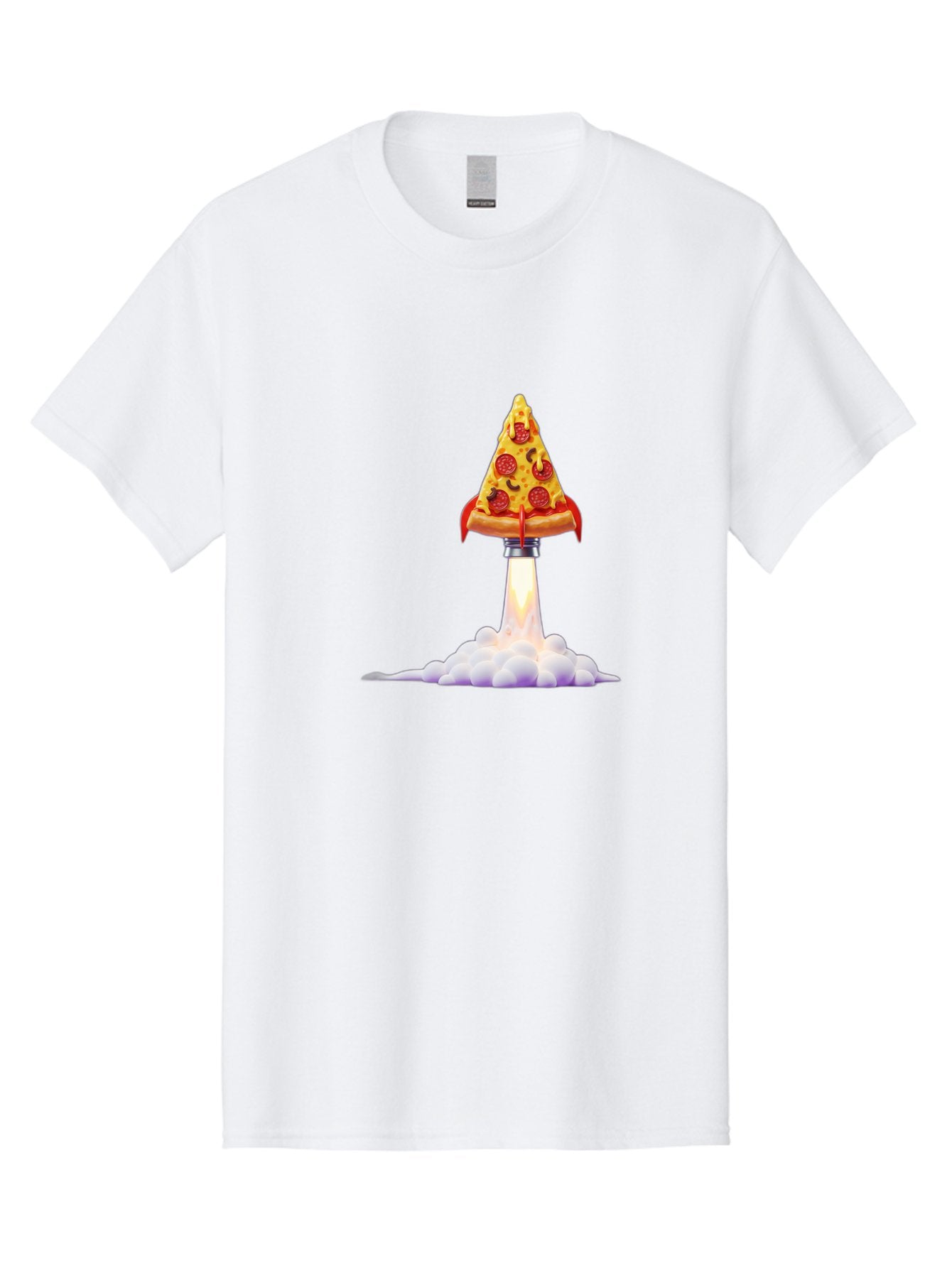 Pepperoni-Pizza-Slice-Rocket Men'S Graphic Tee, 100% Cotton, Comfortable Casual Summer Wear, Machine Washable, Pepperoni Pizza Slice, Rocket Launch, Food Art, Cartoon Style, Funny Illustration, Melted Cheese, Spicy Toppings, Creative Design Bac242 10