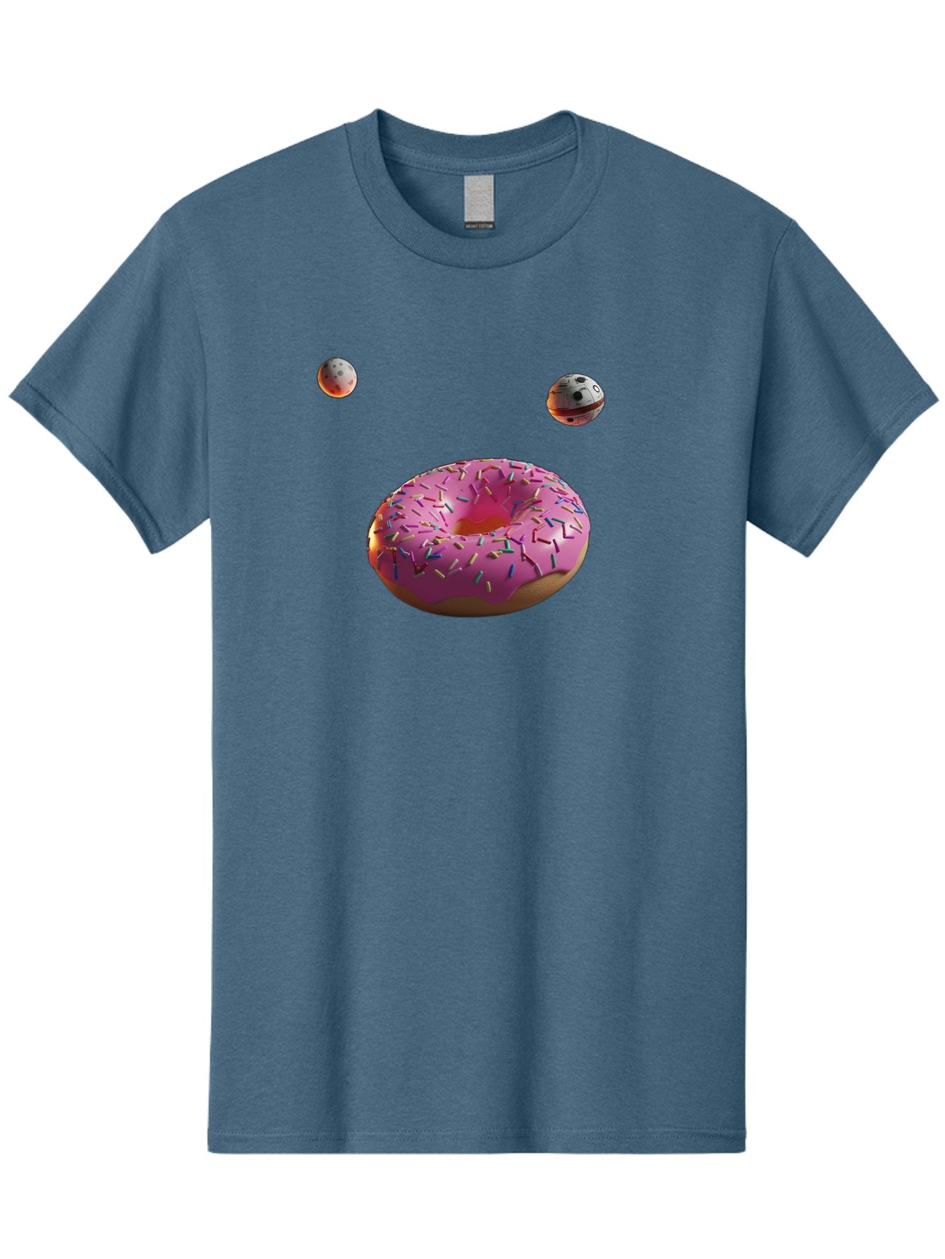 Pink-Sprinkles-Donut Men'S Graphic Tee, 100% Cotton, Comfortable Casual Summer Wear, Machine Washable, Pink Frosted Donut, Sprinkles, Baked Goods, Tasty Treats, Glazed Donuts, Sweet Indulgences, Dessert Delights, Colorful Sweets Bac254 4